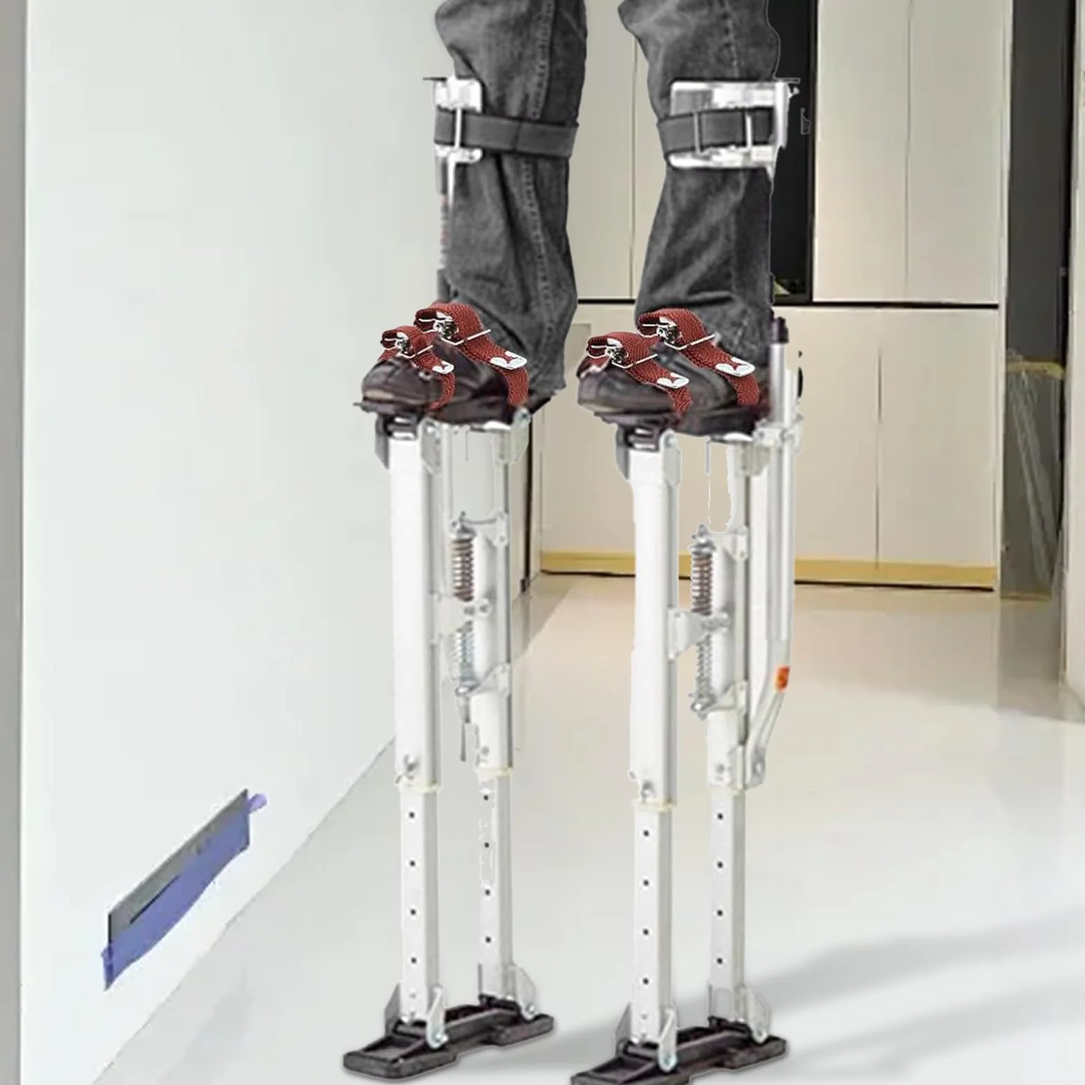 Correas Para Zancos De Pladur,Correas Resistentes De Fijación Para Piernas - Venda Protectora Antideslizante Para Instalación De Pladur, Mantenimiento Industrial, Obras Y Trabajos Eléctricos