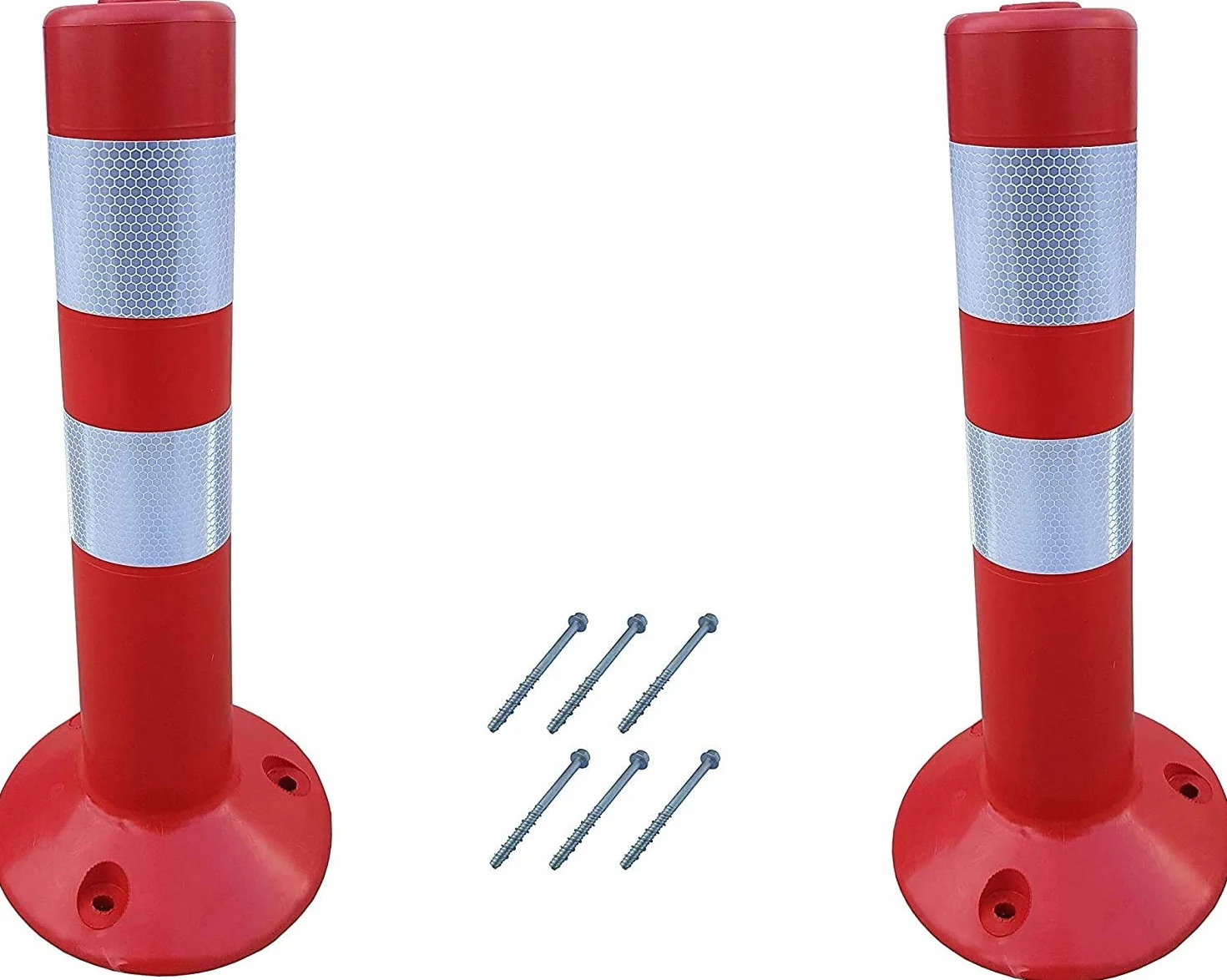 Postes Flexibles Rojo Blanco 45 cm (Paquete de 2)