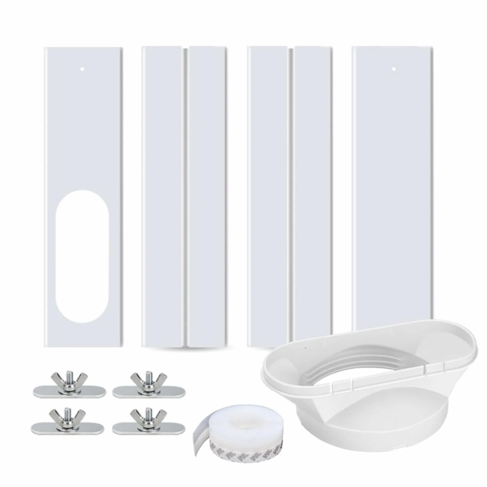 Kit De Ventana De Aire Acondicionado Portátil, Adaptador Ventana Aire Acondicionado, Accesorio De Ventana De Aire Acondicionado,Placa Sellado Ventana Ajustable para Aire Acondicionado Móvil,
