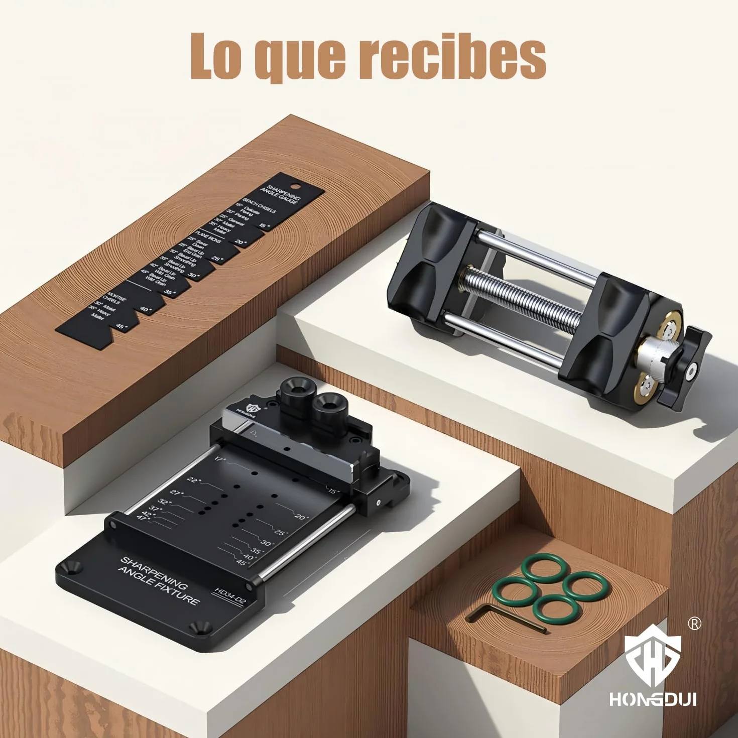 HONGDUI Kit de afilado de cinceles con guía de afilado, medidor de ángulo ajustable, accesorio para herramientas de carpintería 0.1-3.2 pulgadas