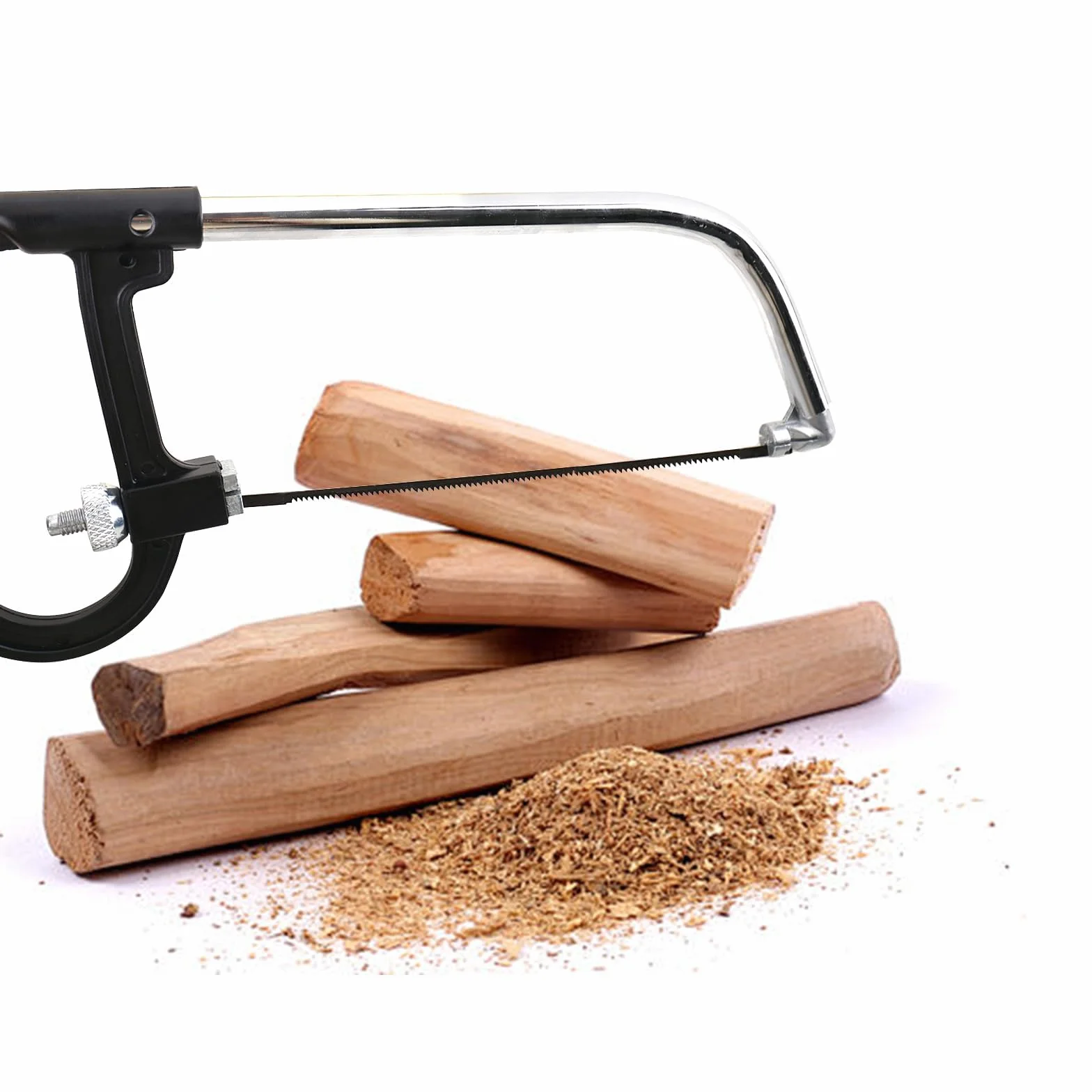 Handsäge Bügelsäge Set Multifunktions Universal Metallsäge HSS Stahl Sägeblätter mit Wechselklingen Mini Hand-Sägen Holzbearbeitung Werkzeug verwendbar als Laubsäge, Stichsäge,Astsäge, Handsäge