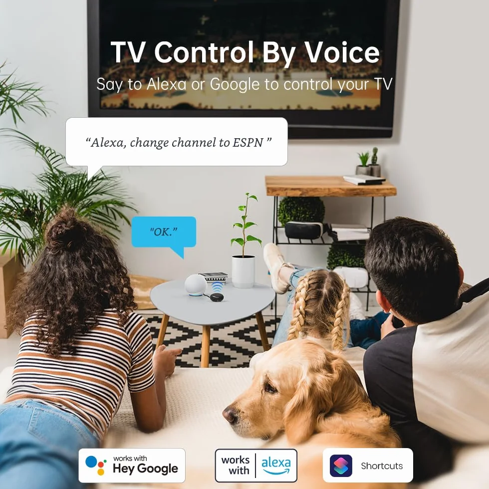 Mando Universal Inteligente Wi-Fi IR eRemote HA LinknLink, Emisor Infrarrojo para TV, Aire Acondicionado, Compatible con Alexa y Google Home