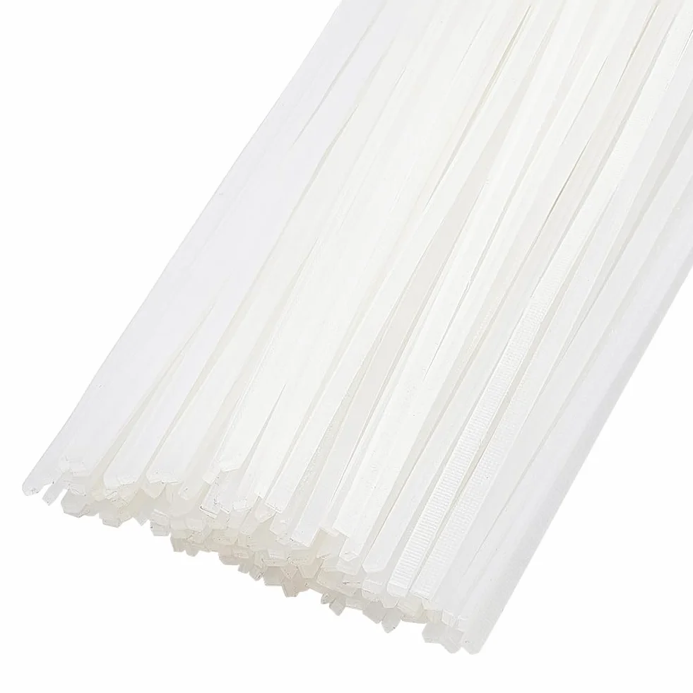 BENECREAT - Lote de 150 tiras de resina termofusible de 28,5 cm, 2 mm de ancho tiras de pegamento térmico blanco, para la reparación de encuadernación de libros, máquina de encuadernación