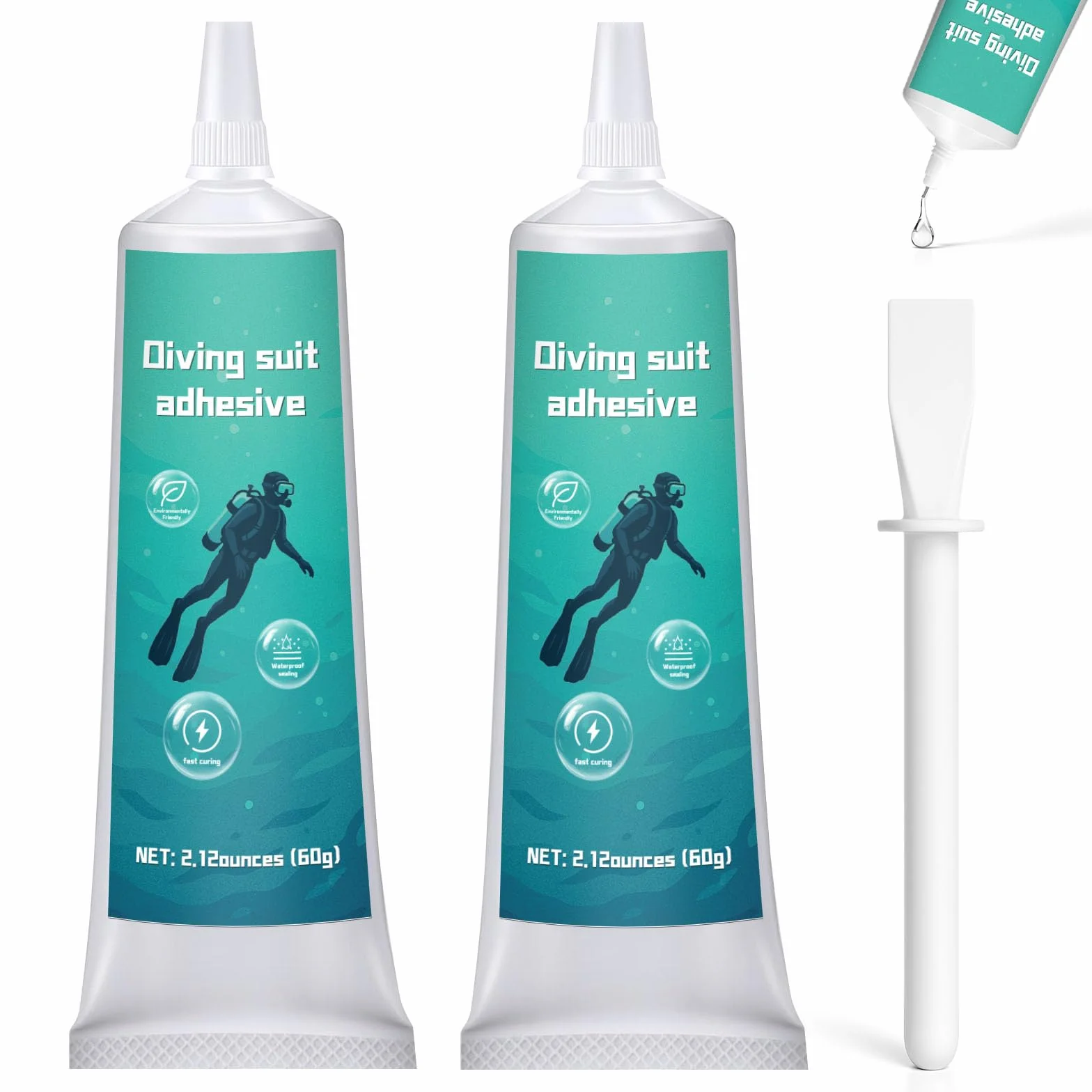 Juego de reparación de neopreno de 120 g, resistente al agua salada y al estiramiento repetido, especialmente diseñado para la reparación de vadeadores, trajes de neopreno, botes inflables de PVC