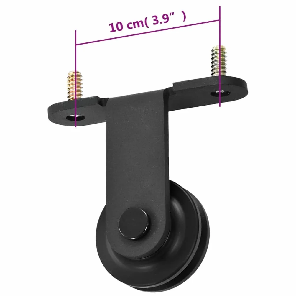 vidaXL Kit de herrajes para puertas correderas acero negro 200 cm