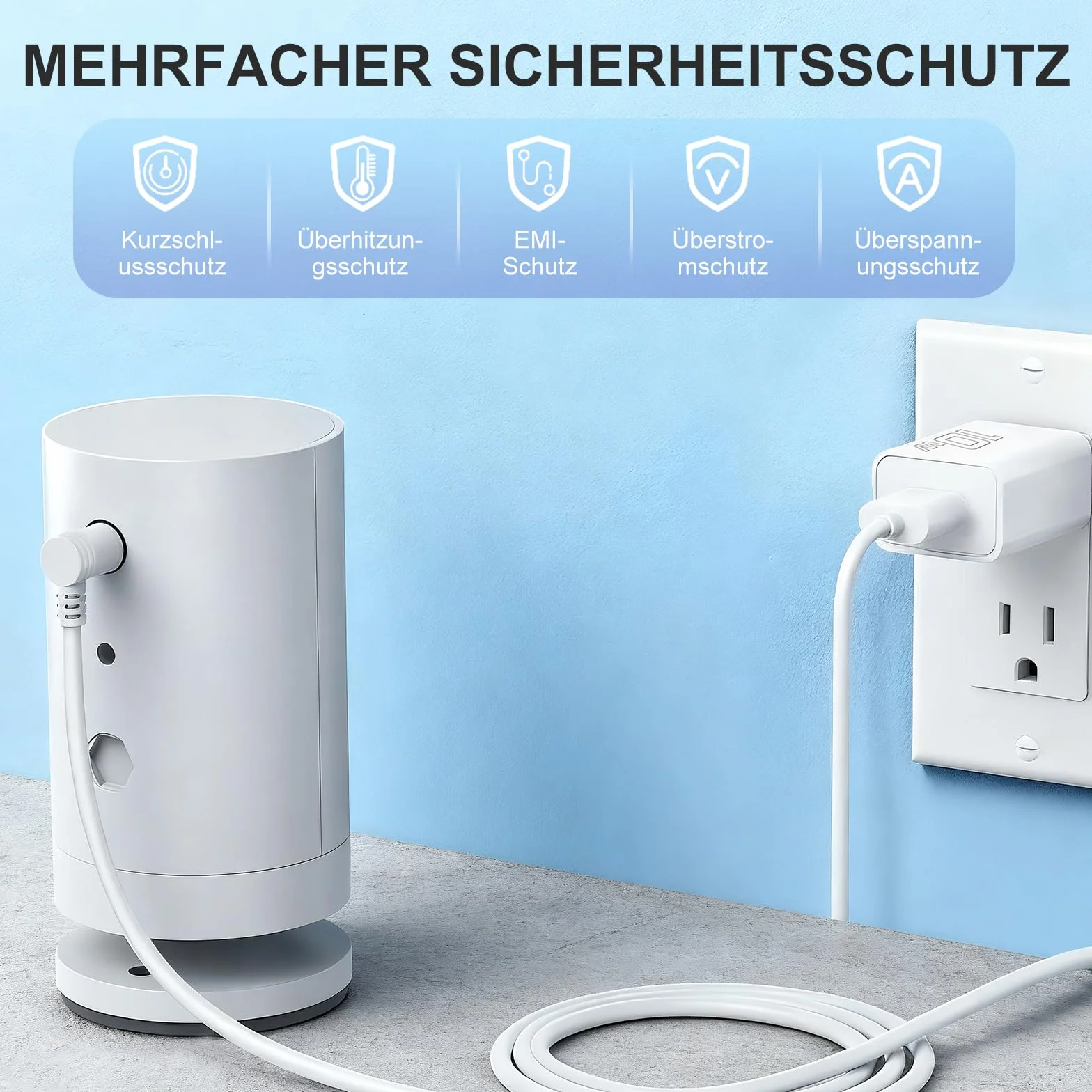 Paquete de 2 cables de alimentación y adaptadores de 7 m compatibles con Ring Spotlight Cam Plus/Pro y Stick Up Cam. Batería, cable de carga para anillo, enchufe resistente a la intemperie y cable de