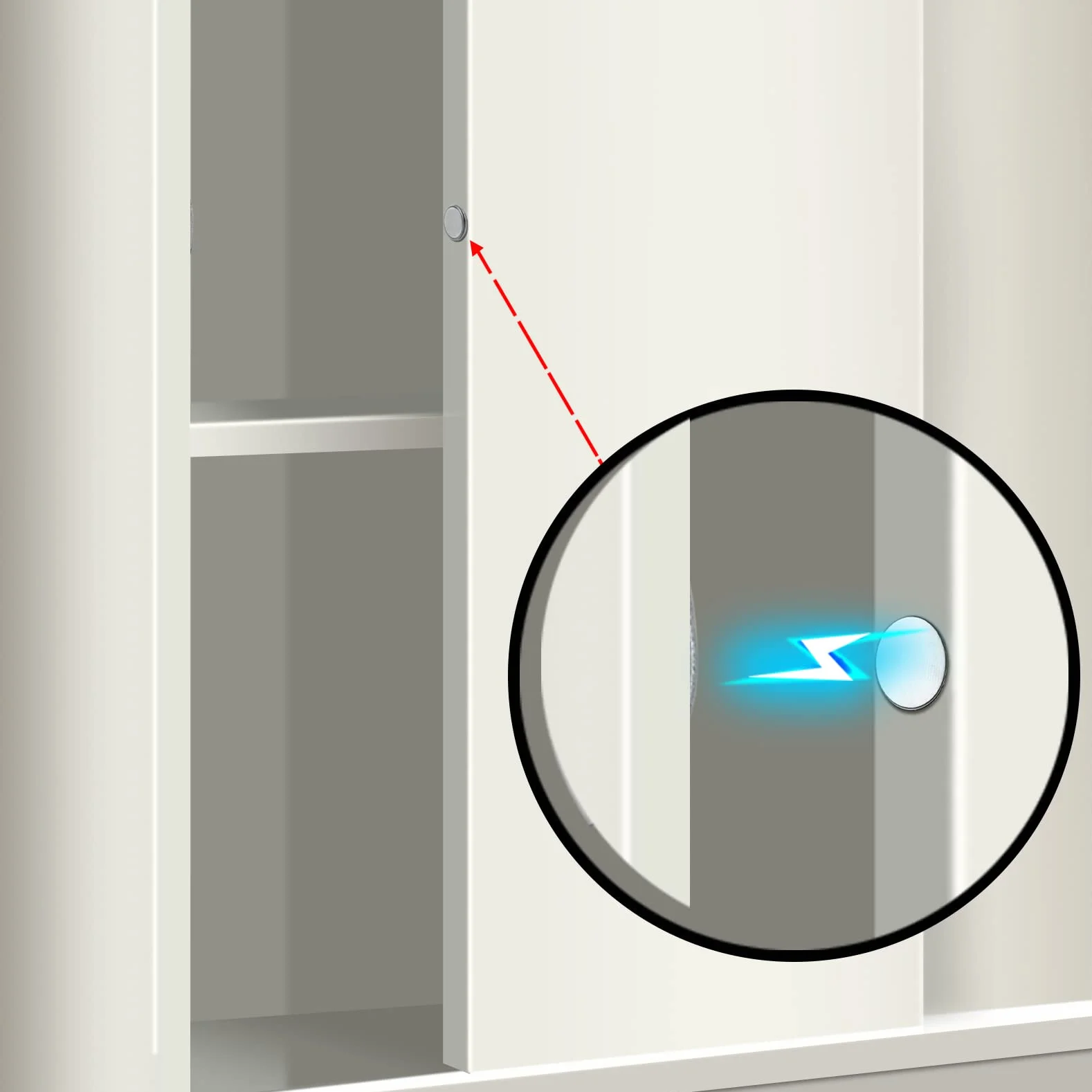 Mousike Captura Magnética de Puerta Ultra Fina Imanes de Gabinete de Acero Inoxidable con Imán de Cajón para Cierre de Puerta Corredera (D15-4)