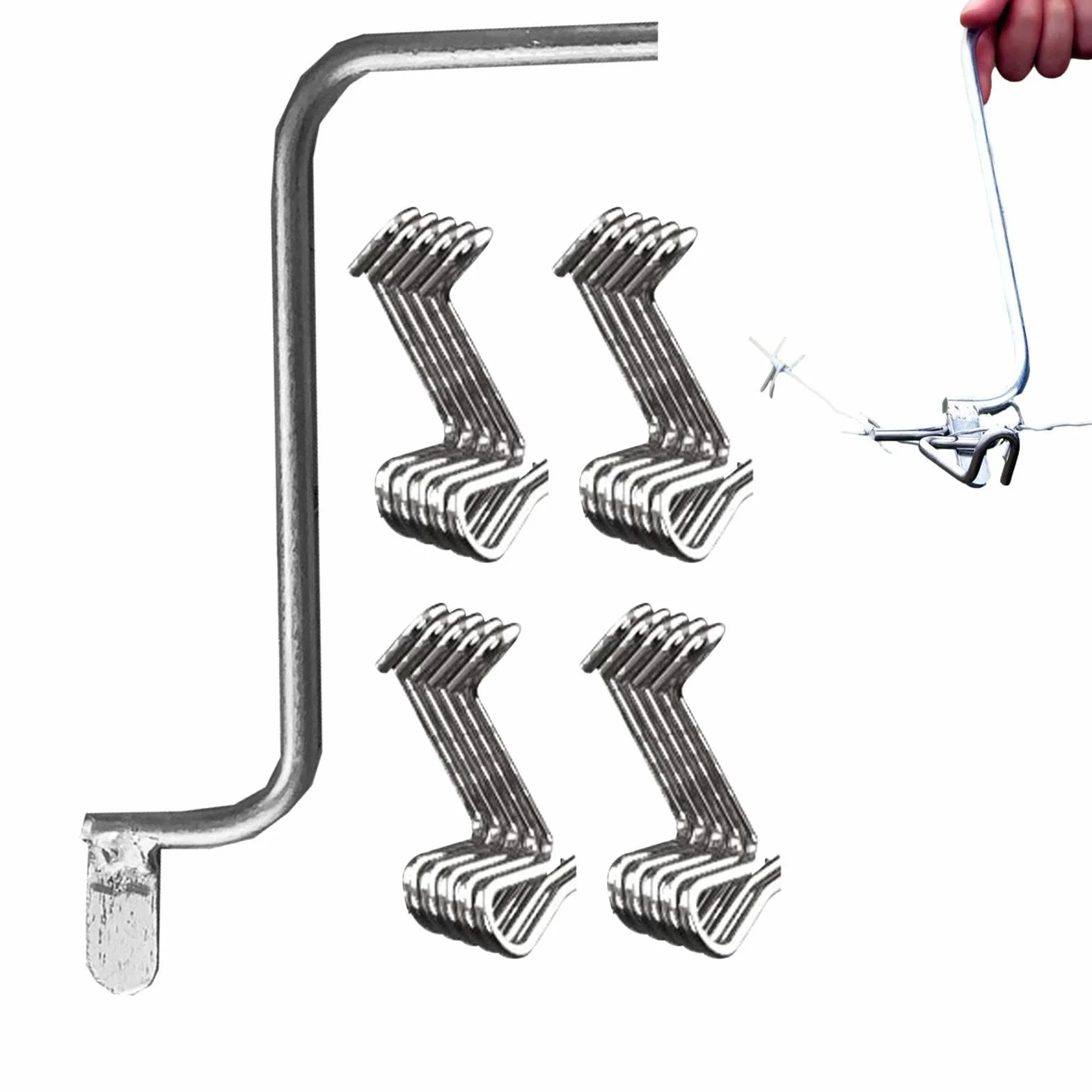 Restector de valla de alambre de barra, Herramienta de tensión de alambre de cerca,Herramientas de valla de alambre 20X con mango de apriete - Camilla de metal, Suministros de reparación para