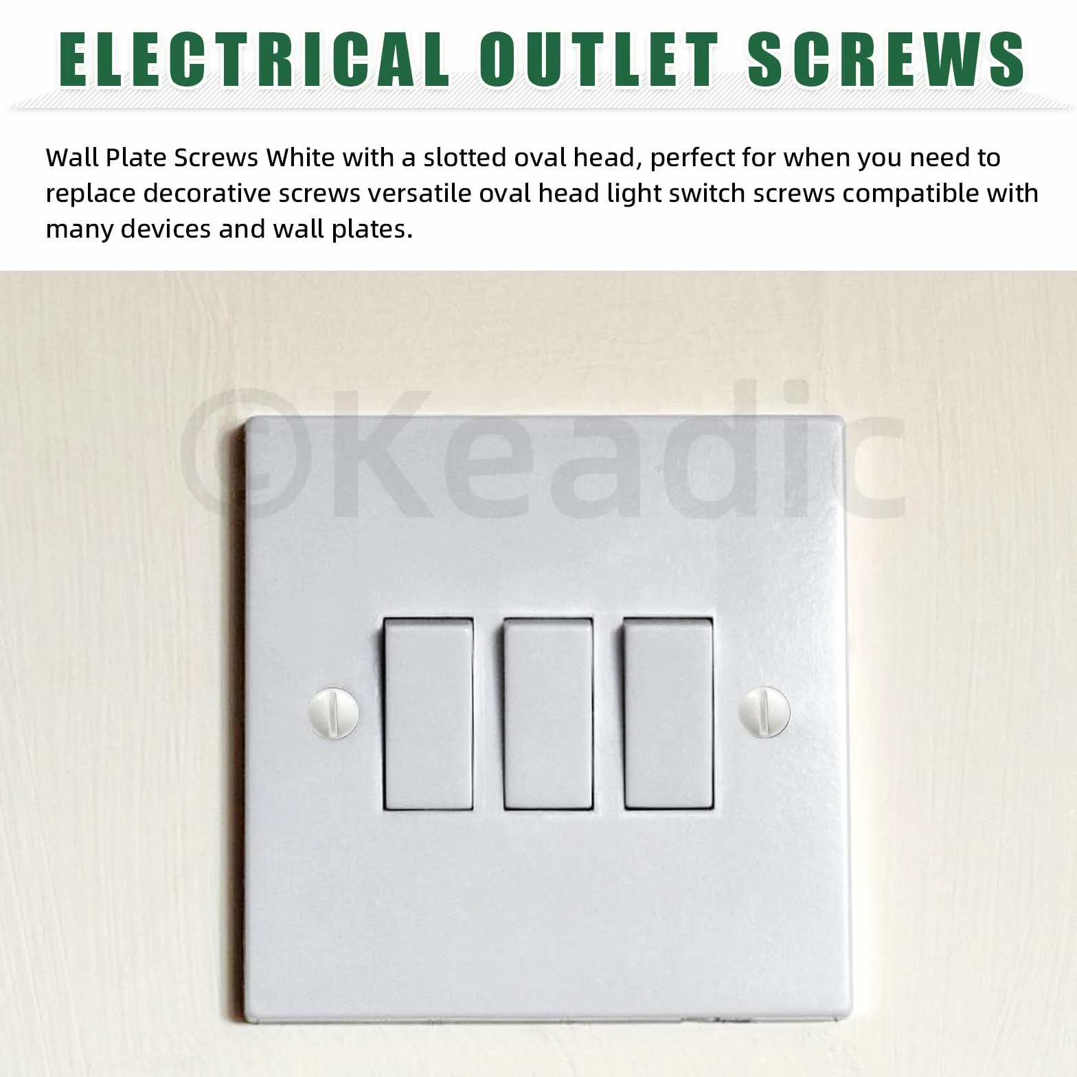 Keadic 245 unidades de tornillos de enchufe eléctrico, espaciadores, surtido, negro, nailon, espaciador, 6-32, tornillos de pared largos, para interruptor, separadores