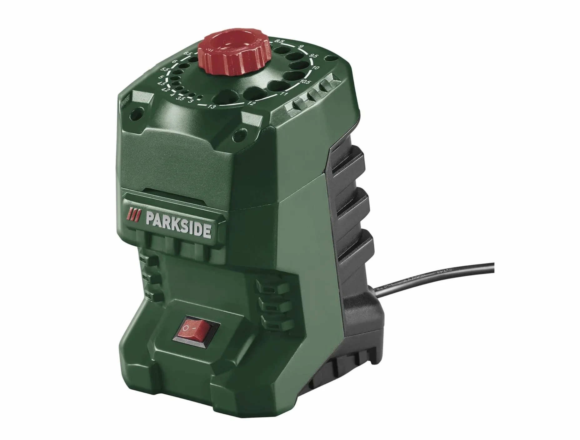 Parkside Afilador de Brocas PBSG 95 C3 - Afilado Fácil y Seguro de Brocas HSS - 20 Tamaños 3.0-12.0mm - 2 Piedras de Afilar Incluidas