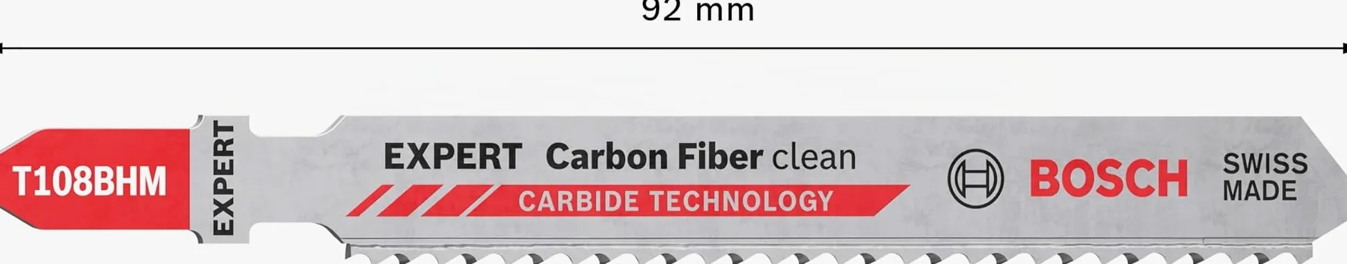 Bosch Professional 3x Hojas de sierra de calar Expert ‘Carbon Fiber Clean’ T 108 BHM (para Plásticos con fibra GFK, CFK, Longitud 92 mm, accesorios Sierra de calar)