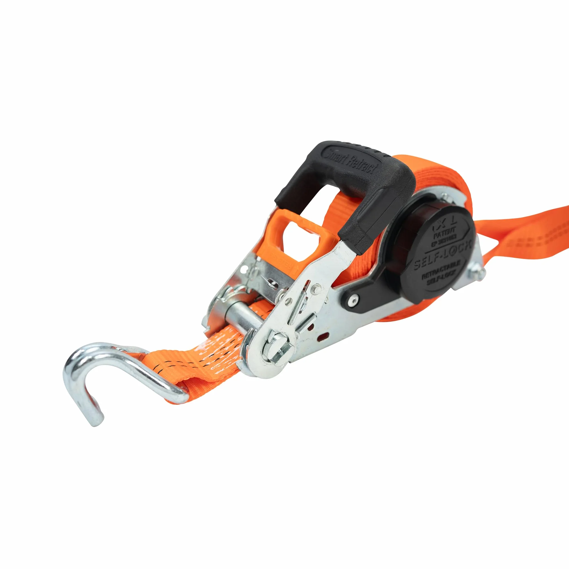 DoMatik 35 - Correa tensora automática (con trinquete y Gancho de Perfil, 5 m), Color Naranja