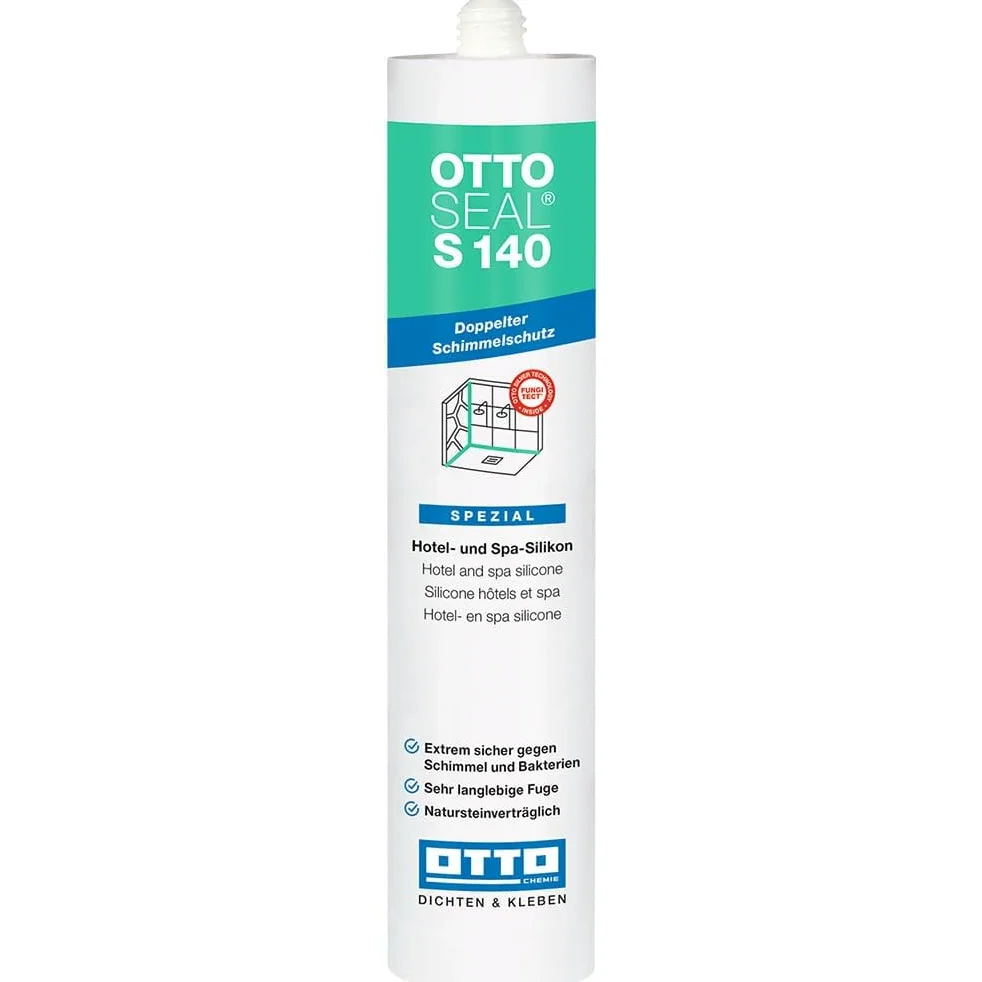 Otto-Chemie OttoSeal S140 - Cartucho de silicona C18, 310 ml, color gris sanitario