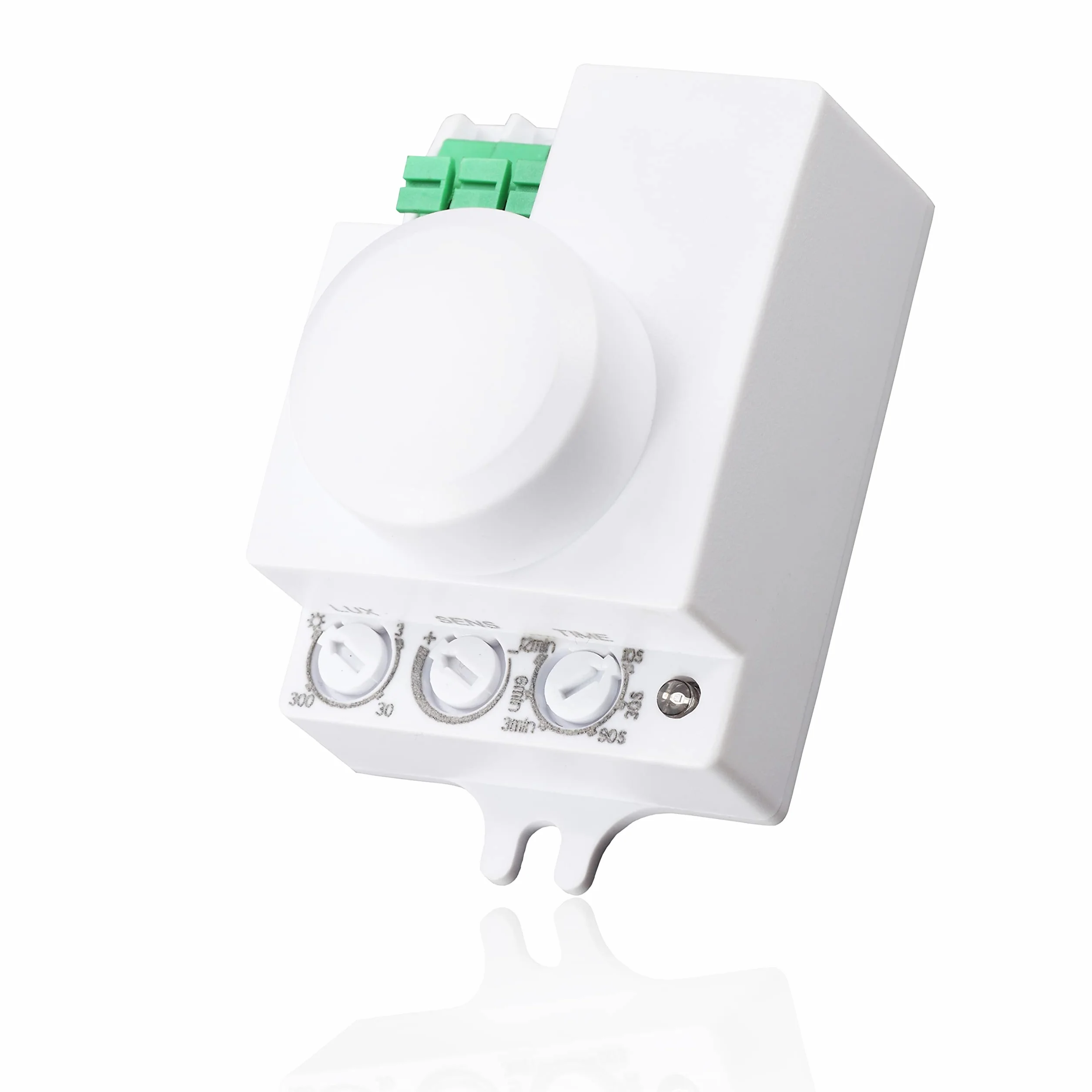 POPP® Electric Interruptor por Detección Sensor Regulable de Movimiento por Microondas de Superficie IP20, MAX. 360º 2-18m, Tiempo 10sec±3sec-12min±1min, Altura (Pack 2 Unidad)