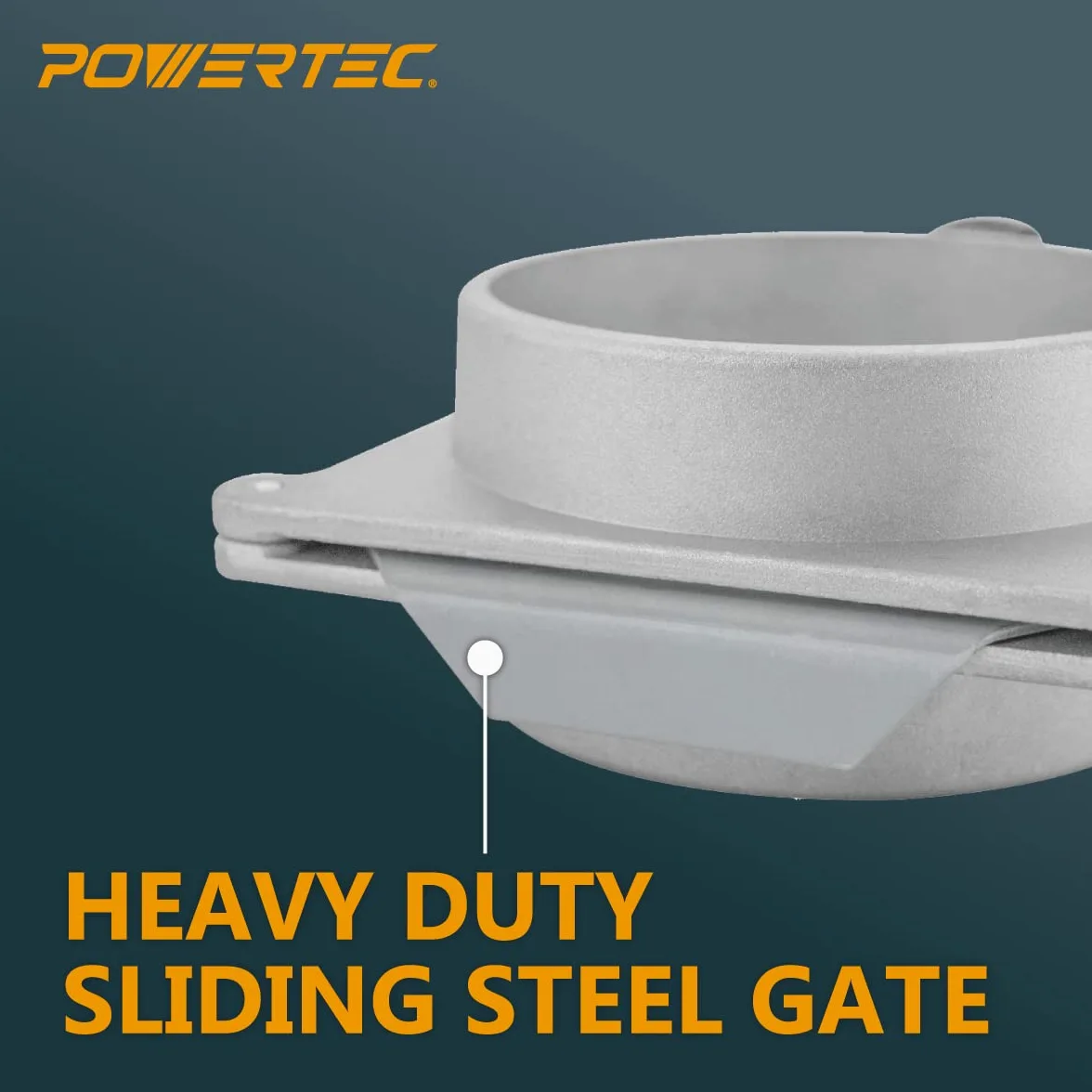 POWERTEC 70165 Puerta de explosión de aluminio, 3 pulgadas