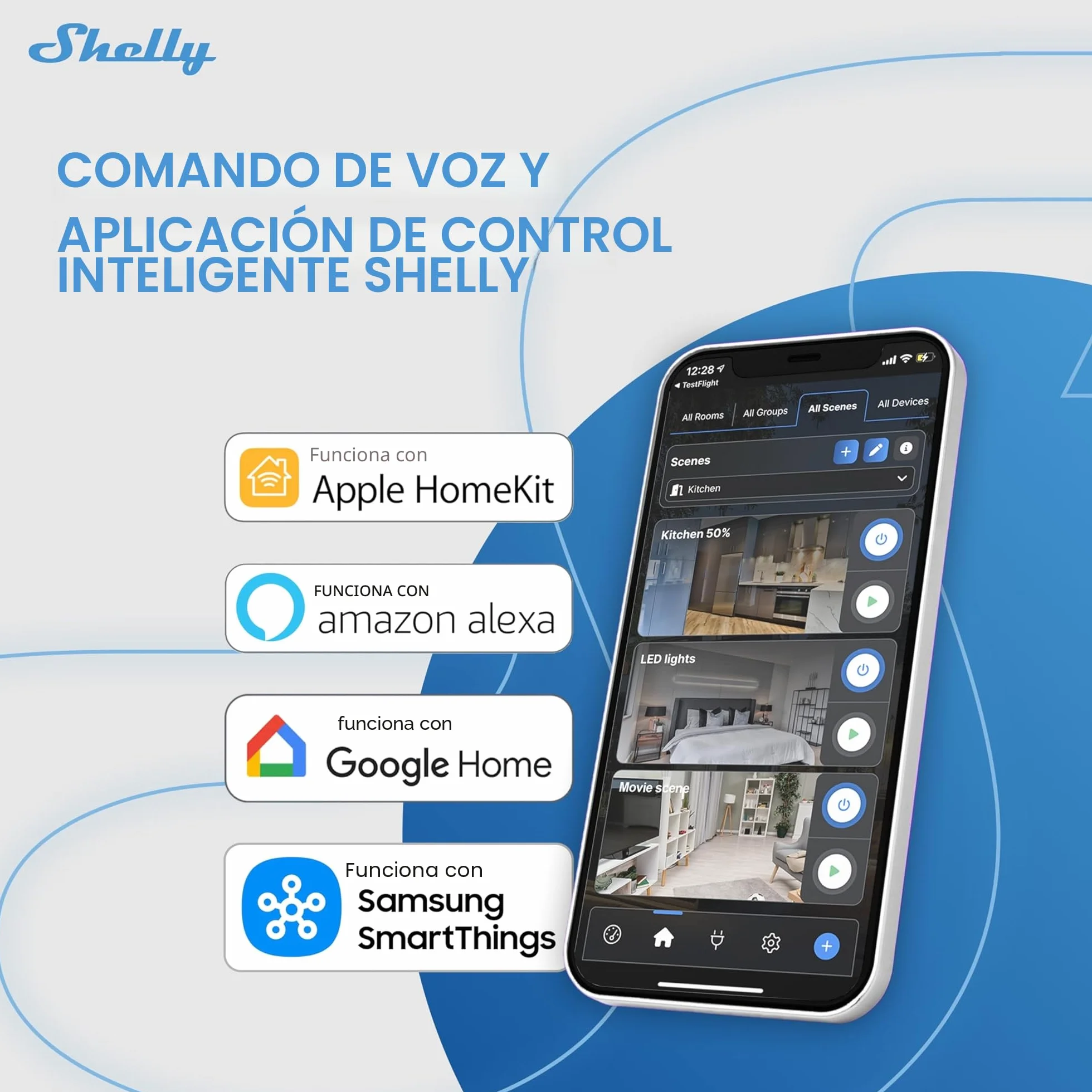 Shelly 1PM Gen4 Módulo interruptor inalámbrico Matter Zigbee Wi-Fi 1 canal 16A Medición de consumo Relé de luz Control app voz Alexa Google Apple HomeKit 4 Piezas