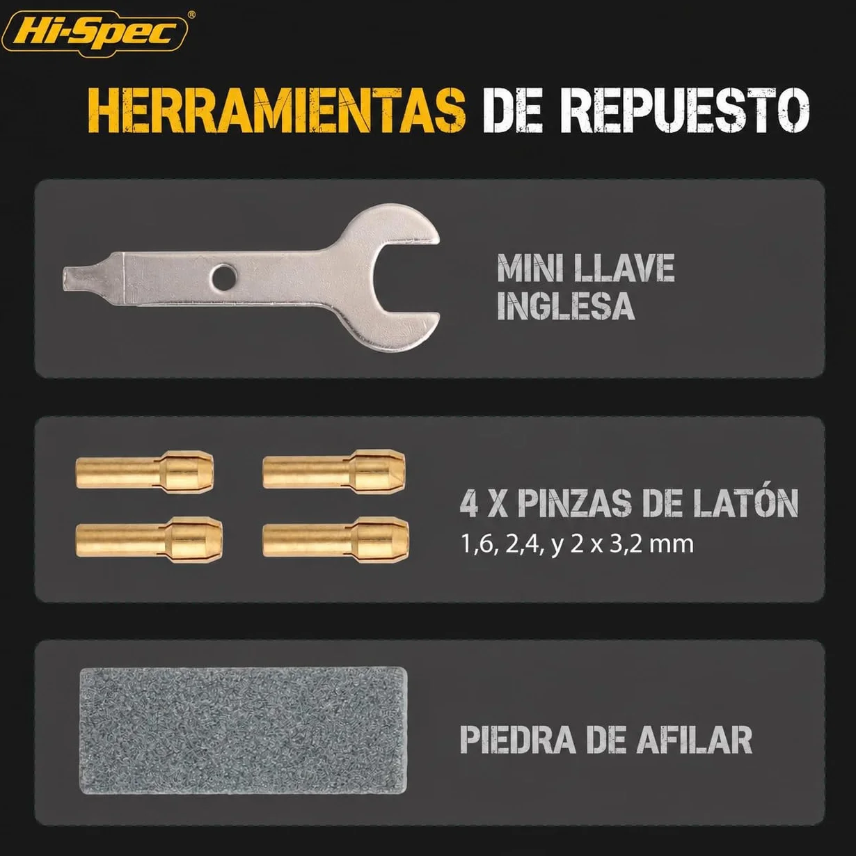 Hi-Spec Set de 305 Accesorios para Herramienta Rotativa. Compatible con portabrocas de 3.2mm. Lija, corta, pule, perfora y más. En un práctico estuche portátil