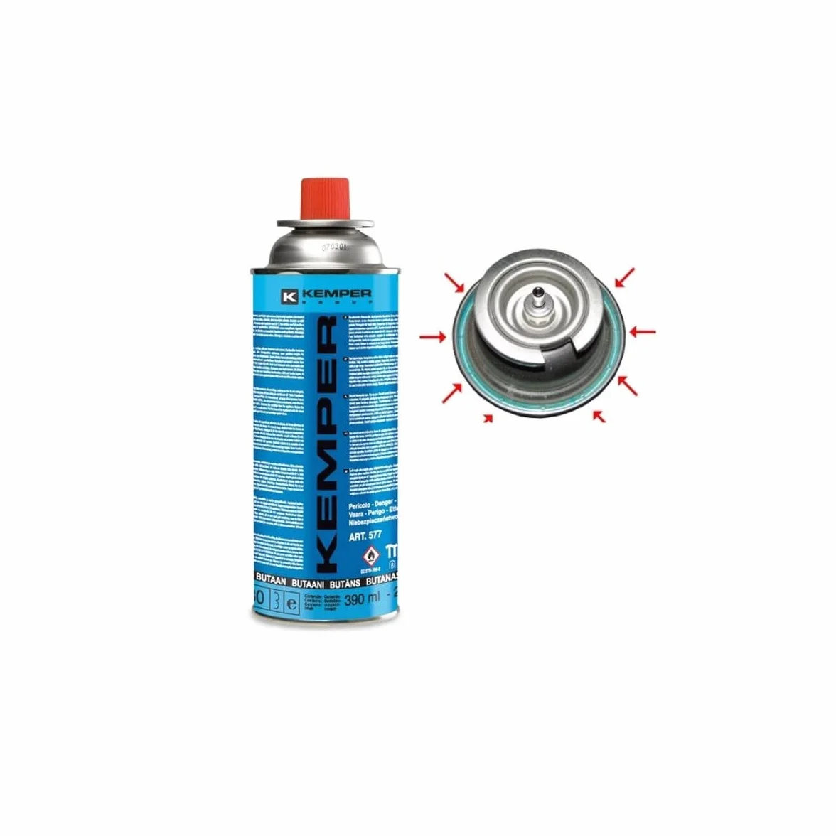 Kemper – Soplete de gas multiusos Soldadura Soldadura Cocina + Cartucho de gas butano 227 gr