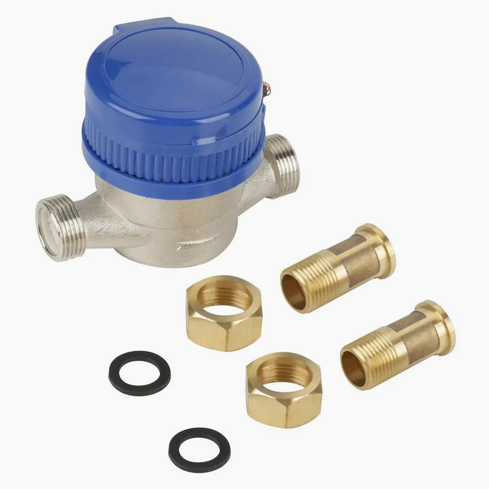 Medidor de Agua fría 15 mm y 1/2 Pulgada con Accesorios para Uso en el jardín y el hogar