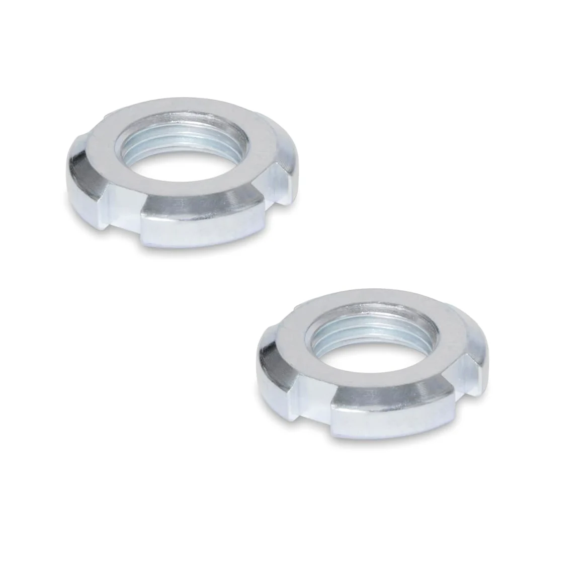 Ganter Normelemente Tuercas de ranura DIN 70852, 2 unidades, acero, diseño plano, DIN 70852-ST-M50X1,5, rosca M50 x 1,5