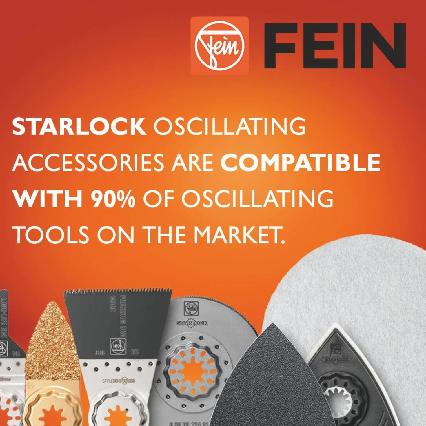 FEIN Hoja de Sierra E-Cut Universal Bimetálica 44x55mm Starlock Titanio 10 Unid.