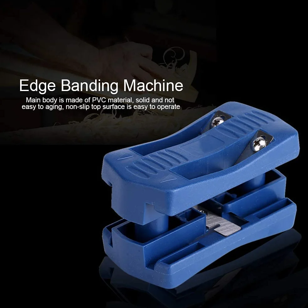 Máquina de bandas de borde de PVC, dispositivo de recorte manual, herramienta de carpintería de 2 bordes