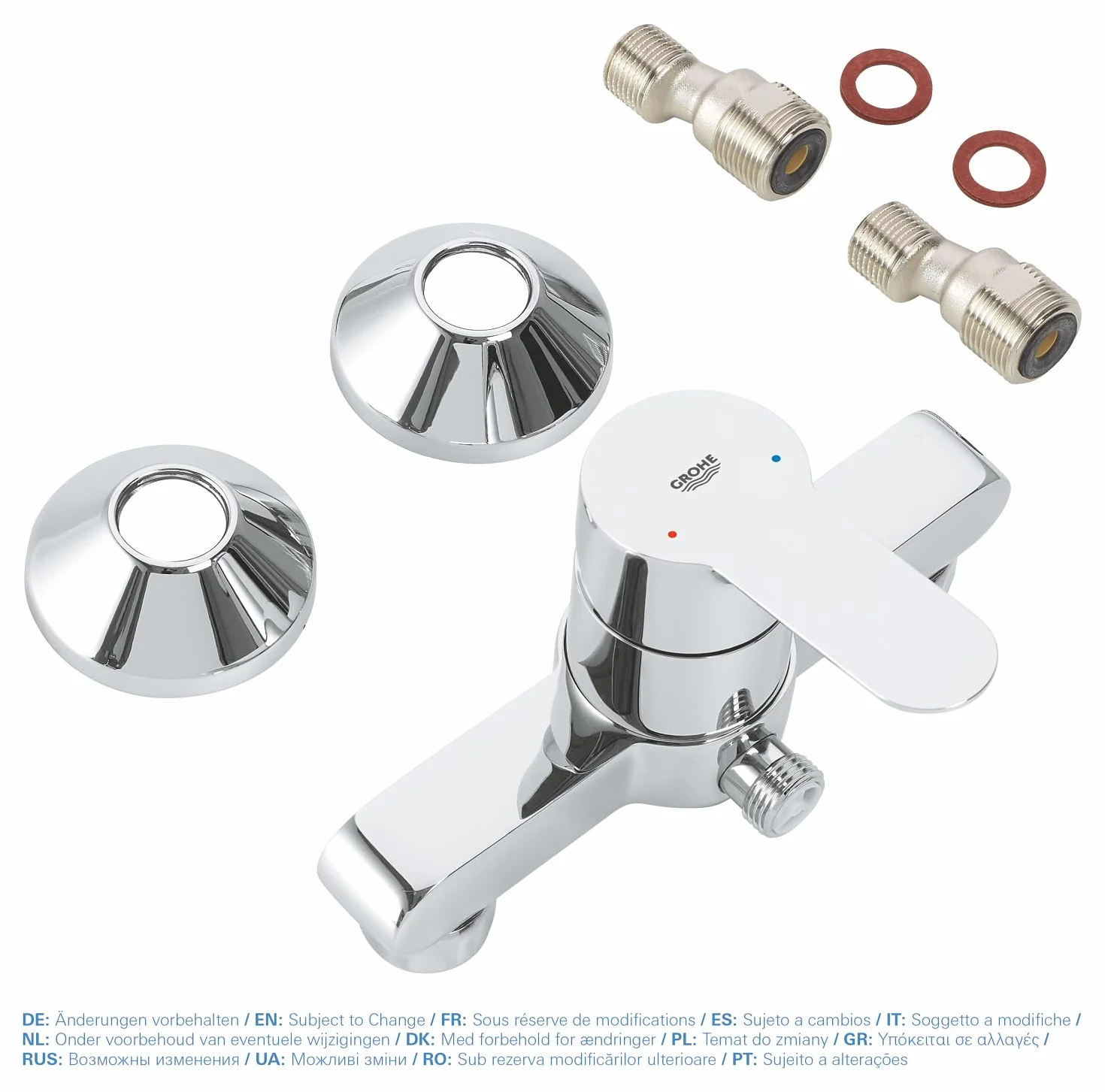 Grohe BauEdge Grifo de baño Mezclador monomando de ducha Cromo