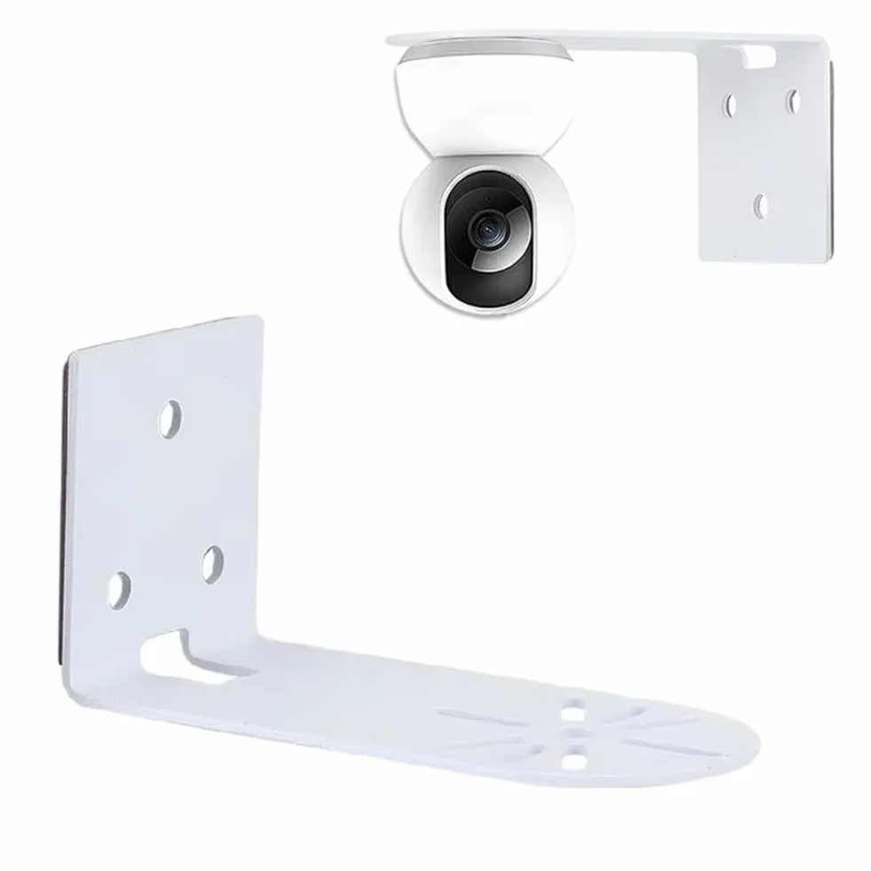 Soporte de montaje en forma de L fabricado con hierro para cámaras PTZ con diseño de base de pegamento para una instalación limpia en la pared