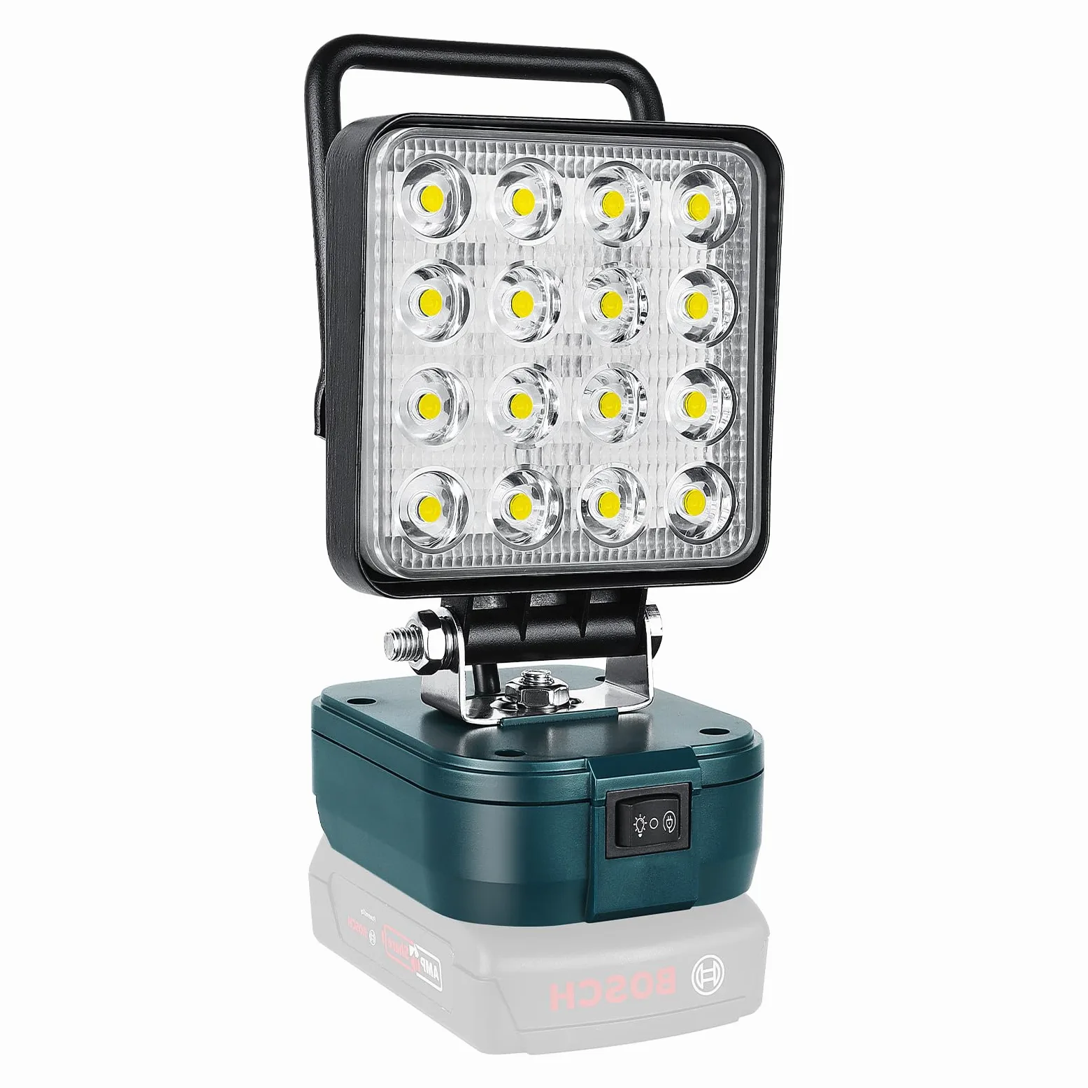 RIGIDON recargable portatil foco de trabajo led para batería bosch 18V /20V | sin batería, 4 pulgadas, 48W 4800lm, foco led Lámpara, para camping trabajo pesca construcción, emergencia, 6000K blanca