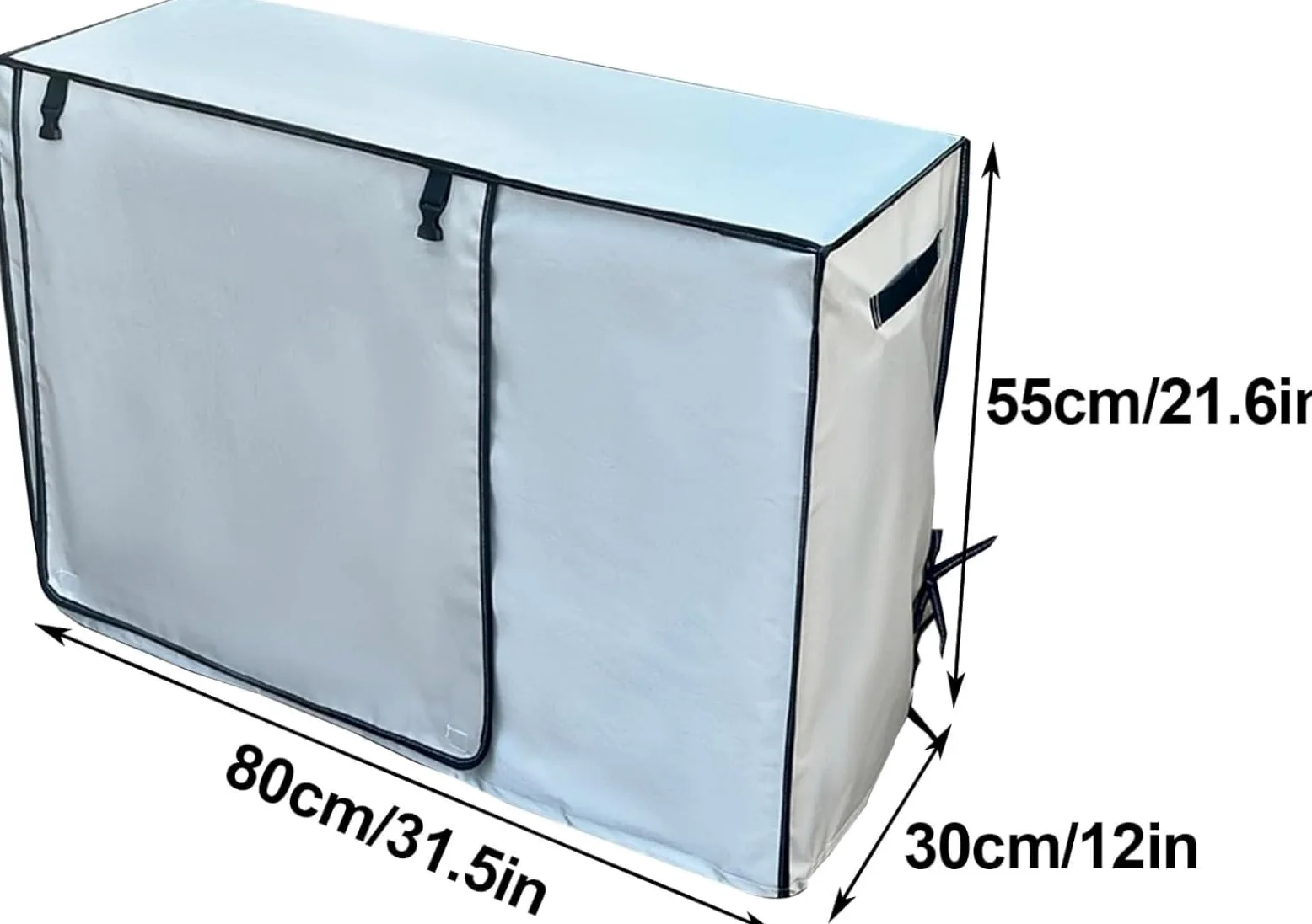 Funda para motor de aire acondicionado exterior, lona exterior anti-nieve anti-polvo, cubierta de aire acondicionado con hebilla fija, tejido Oxford, resistente al sol y a la humedad