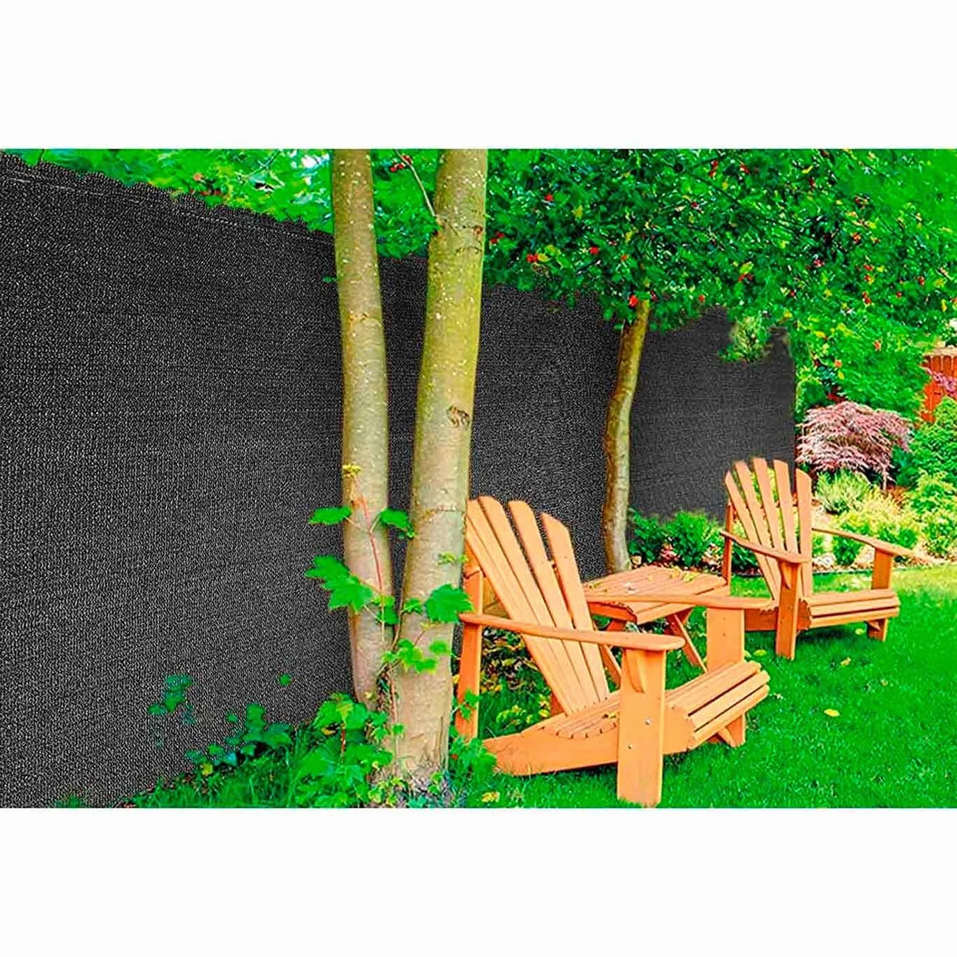 Acan Tradineur - Rollo de Malla de sombreo tupida, Cierre de ocultación de 120 g/m2, Alta Resistencia, Tela para cercar Jardines, fincas, huertos, Vallas (Negro - 1,5 x 10 m)