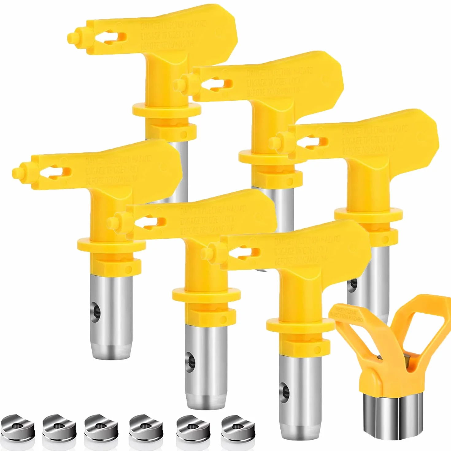 6 Piezas Boquilla Airless, Boquilla Pistola Pintura para pulverizador Pintura (Tipo 515,517,519,521,523,525)