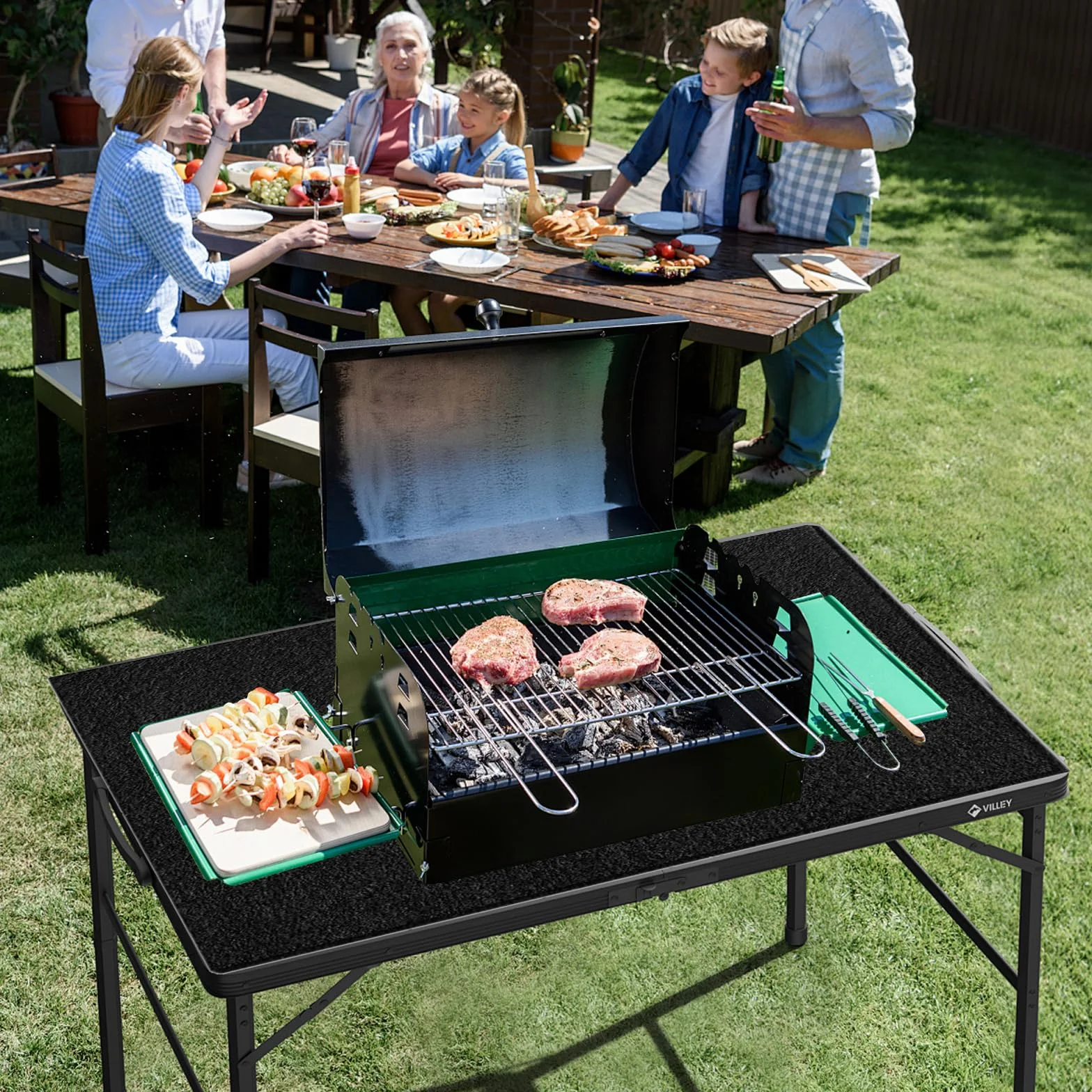 Base ignífuga de 100 x 100 cm, 3 mm de grosor, fieltro de carbono, resistente al calor hasta 982 °C, esterilla ignífuga para barbacoa, soldadura, brasero, chimenea, césped, camping