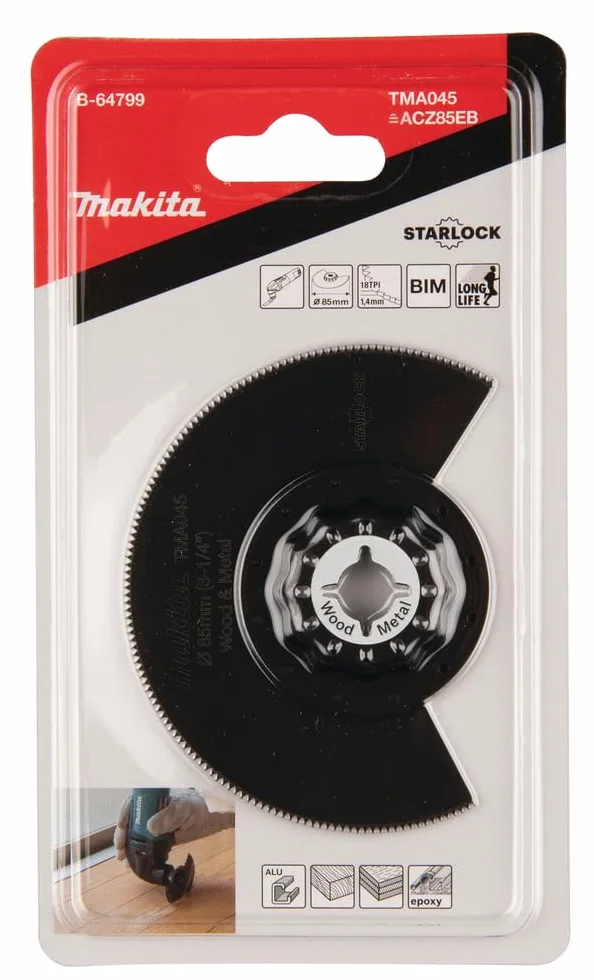 Makita HOJA CORTE SEG.85MM BI-METAL STARLOCK