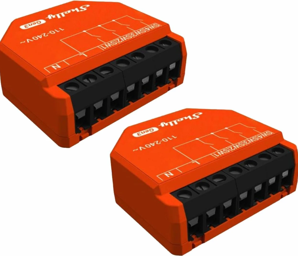 SHELLY Activador de escena i4 Gen3, Bluetooth y WiFi, 2 unidades