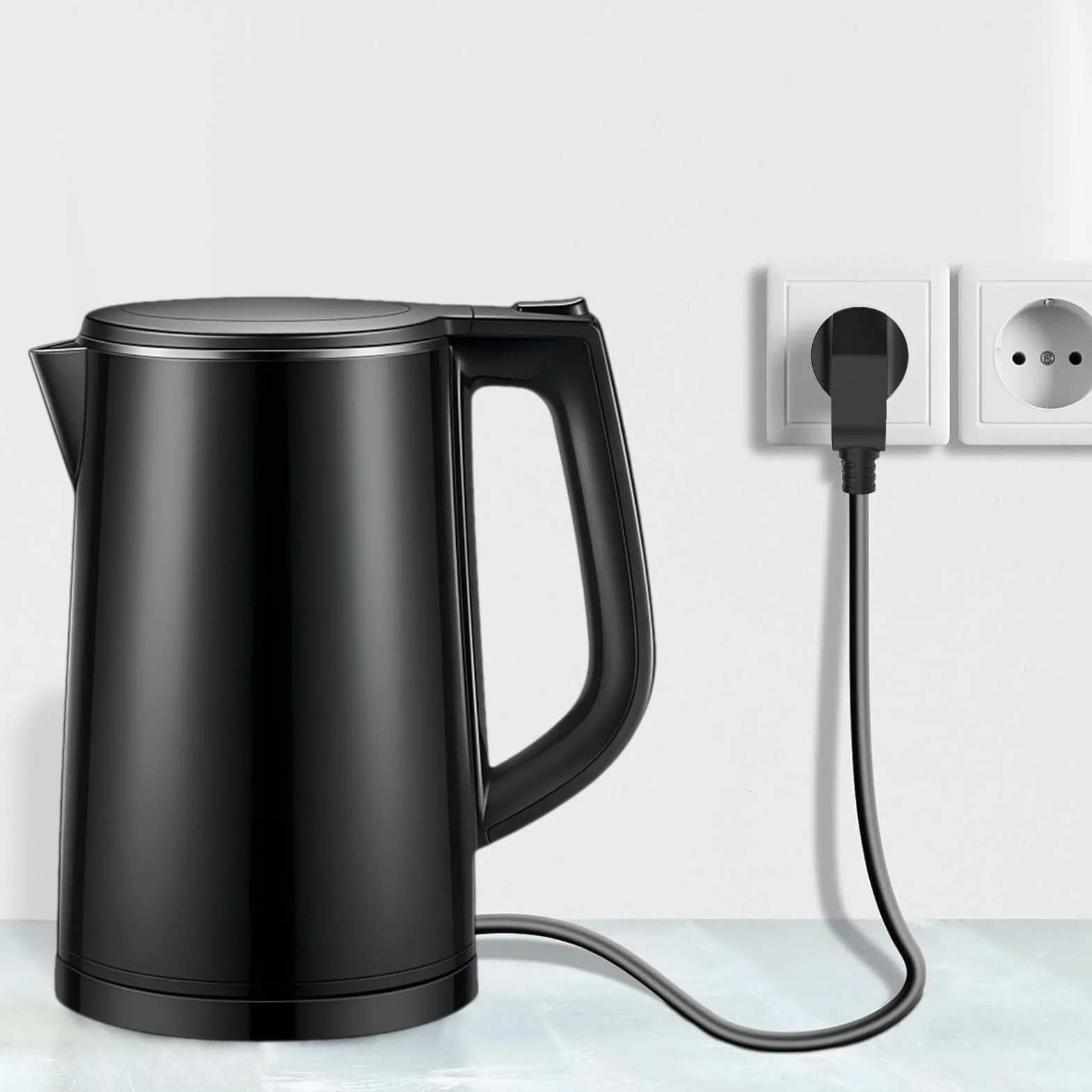 Enchufe Schuko 250V 16A Ángulo 8-10 mm Clavija Contacto Puesta a Tierra Europeo
