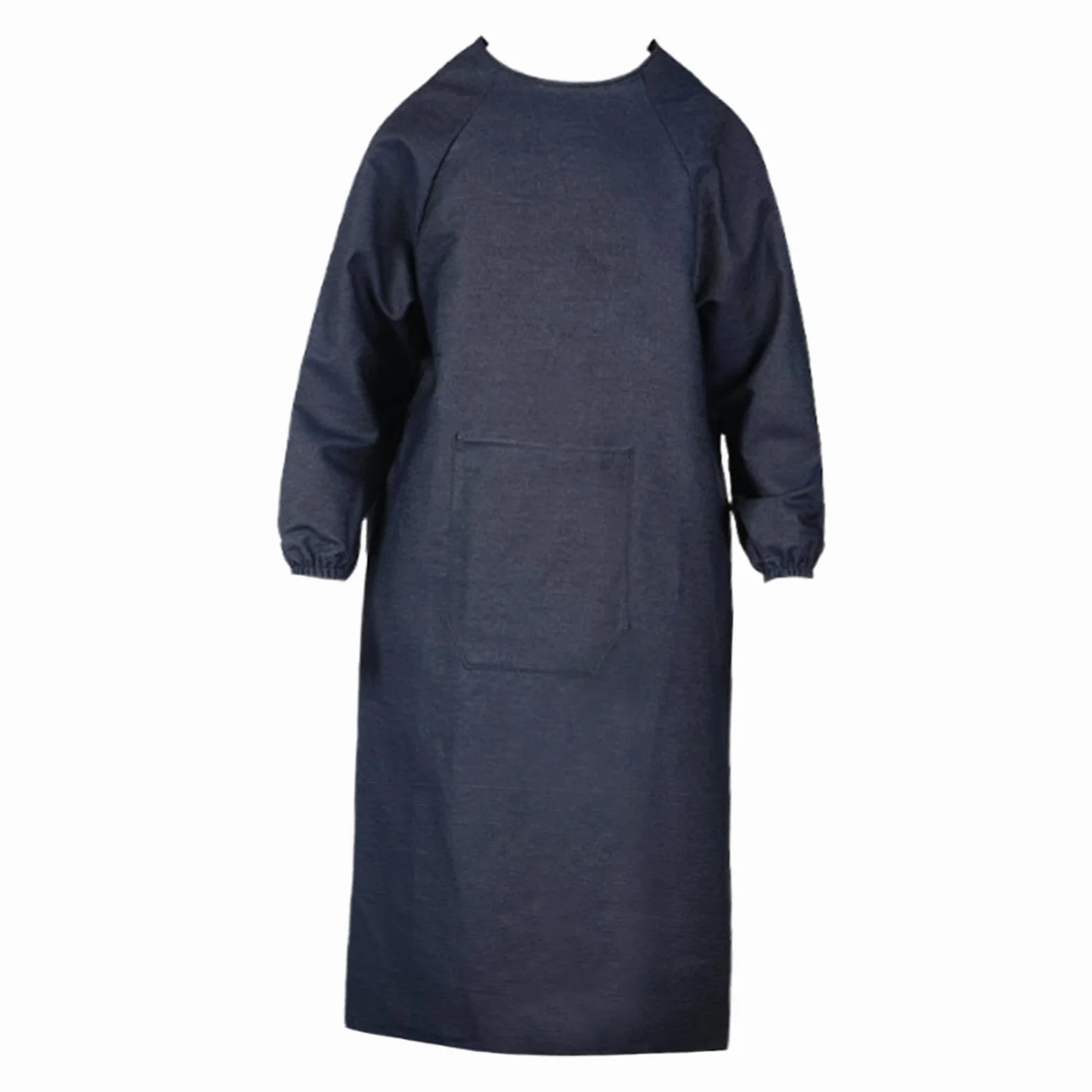 MERIGLARE Delantal de Soldadura Confeccionado en Denim Robusto Protección de Manga Larga Almacenamiento Fácil Gracias Al Bolsillo Comodidad Durante Largas, Longitud 112 Cm