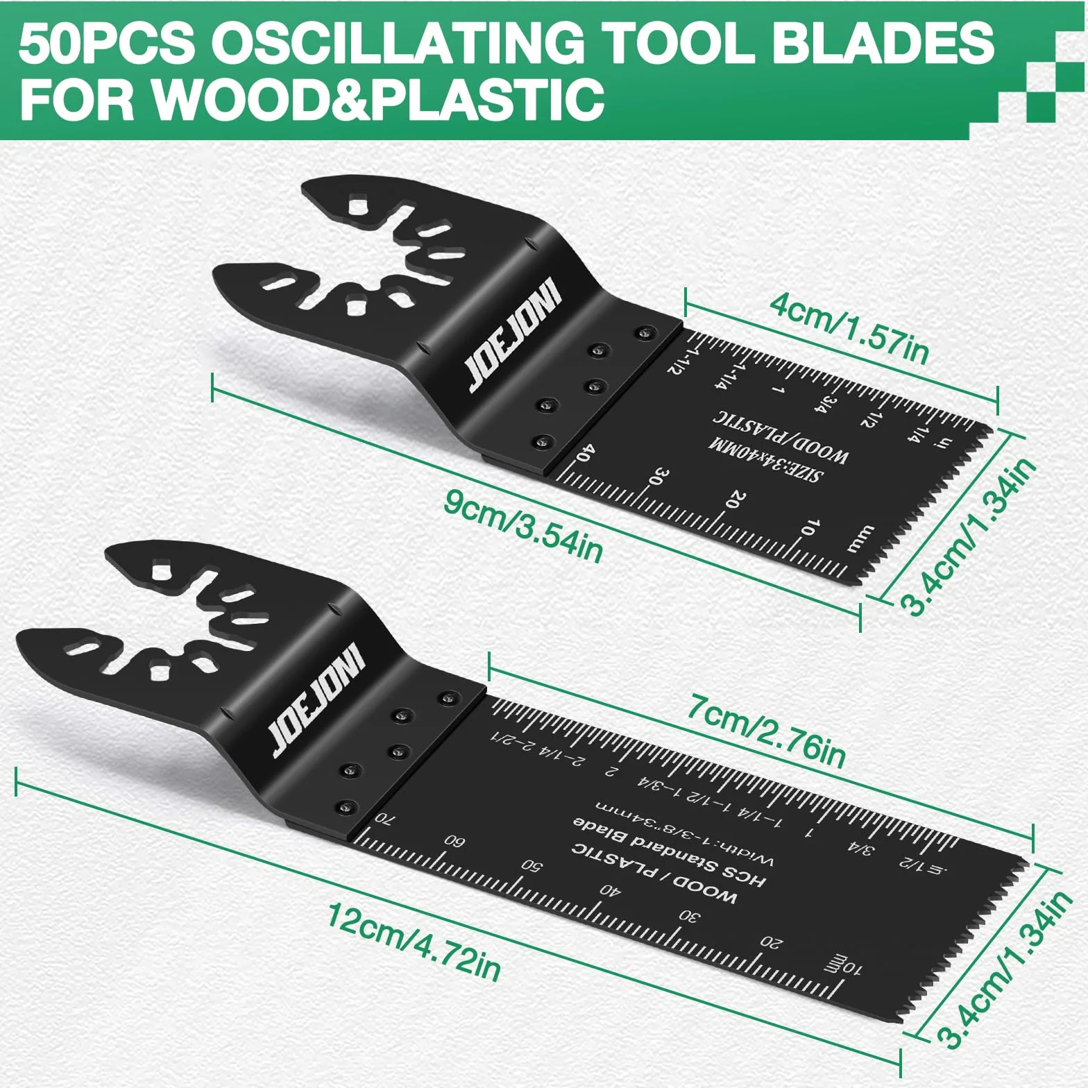 Juego de 53 hojas de sierra multiherramienta, hojas de sierra oscilantes universales, multiherramienta, juego de accesorios, cuchillas oscilantes para Fein Multimaster, Milwaukee, Bosch,
