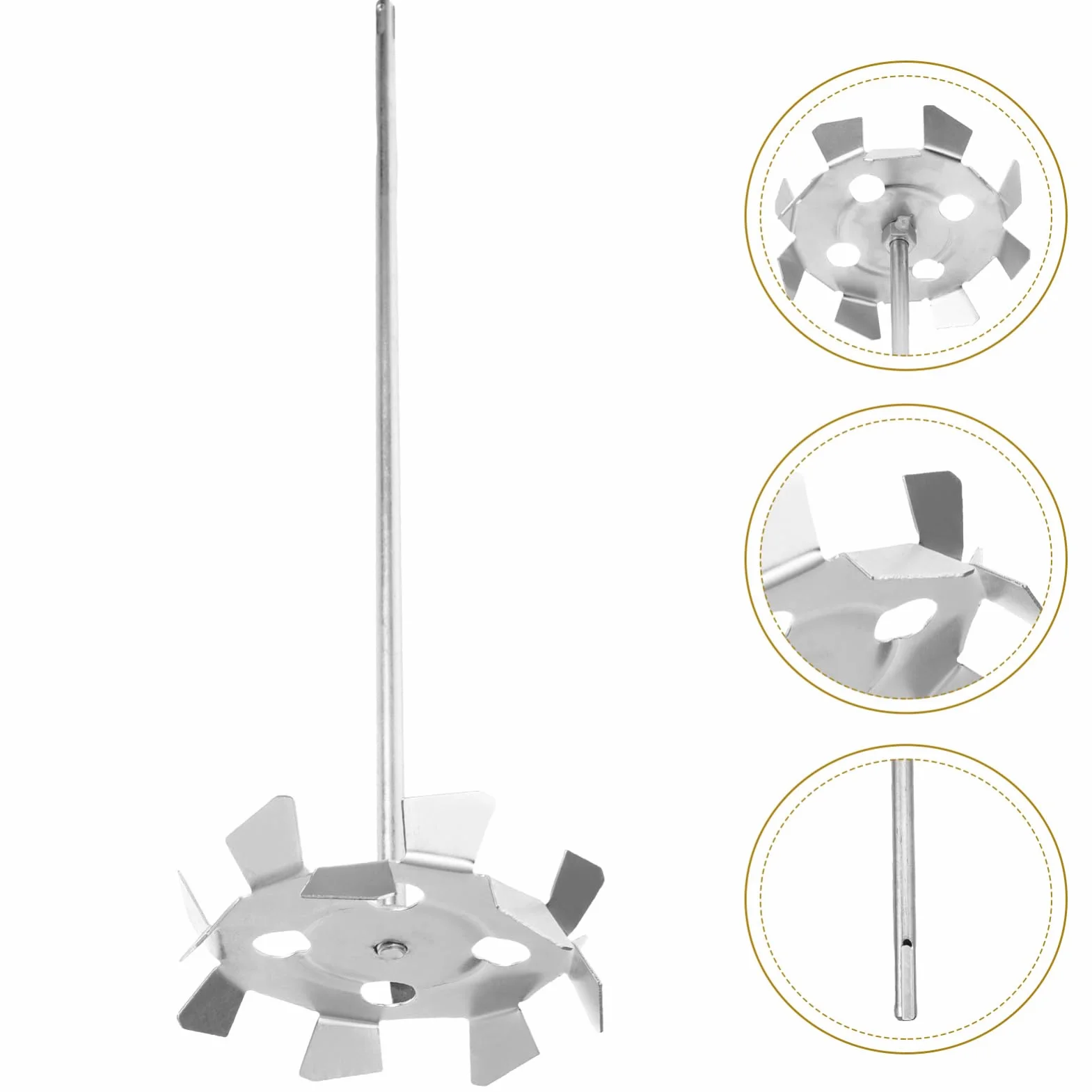 iplusmile Accesorio de Taladro Mezclador de Pintura y Barro Varilla Mezcladora de Herramienta Multi Función para Pintura Compatible con Taladros Eléctricos