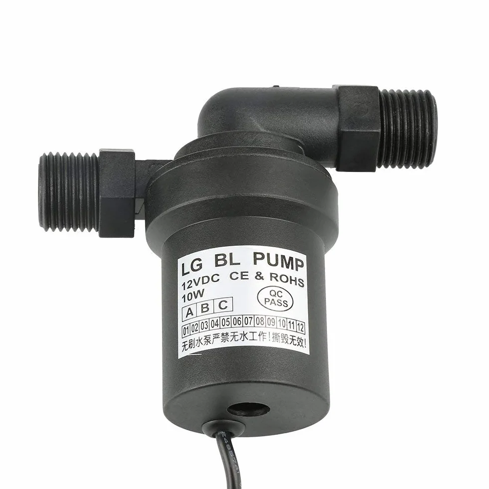 Bomba de Agua sin Escobillas 12V 10W DC Solar Alta Temperatura 8L/min