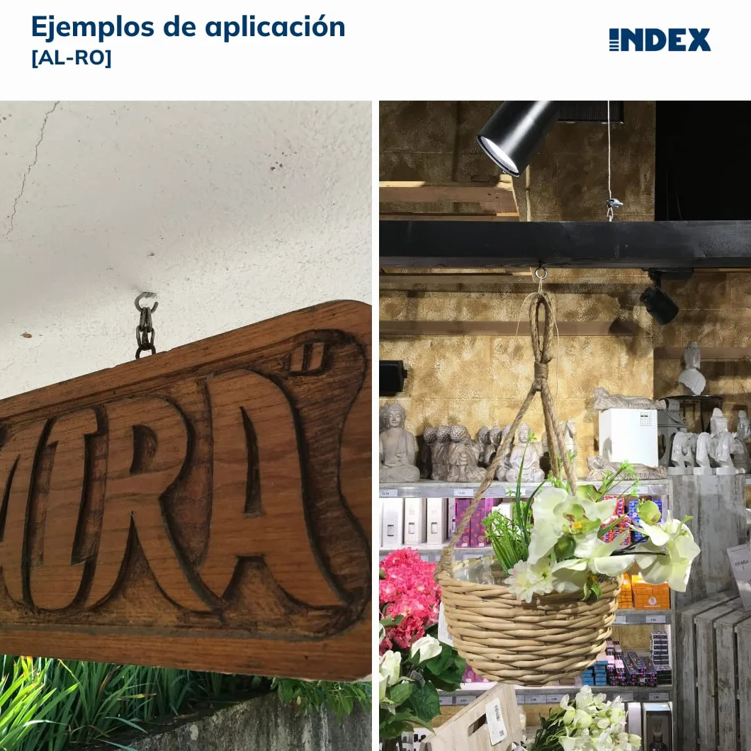 INDEX A PERFECT FIXING - BZALRO19060 [AL-RO] Alcayata roscada, de Acero Cincado, Medida 19x60 (4,4 x 46 x 17) mm, Bolsa de 10 unidades