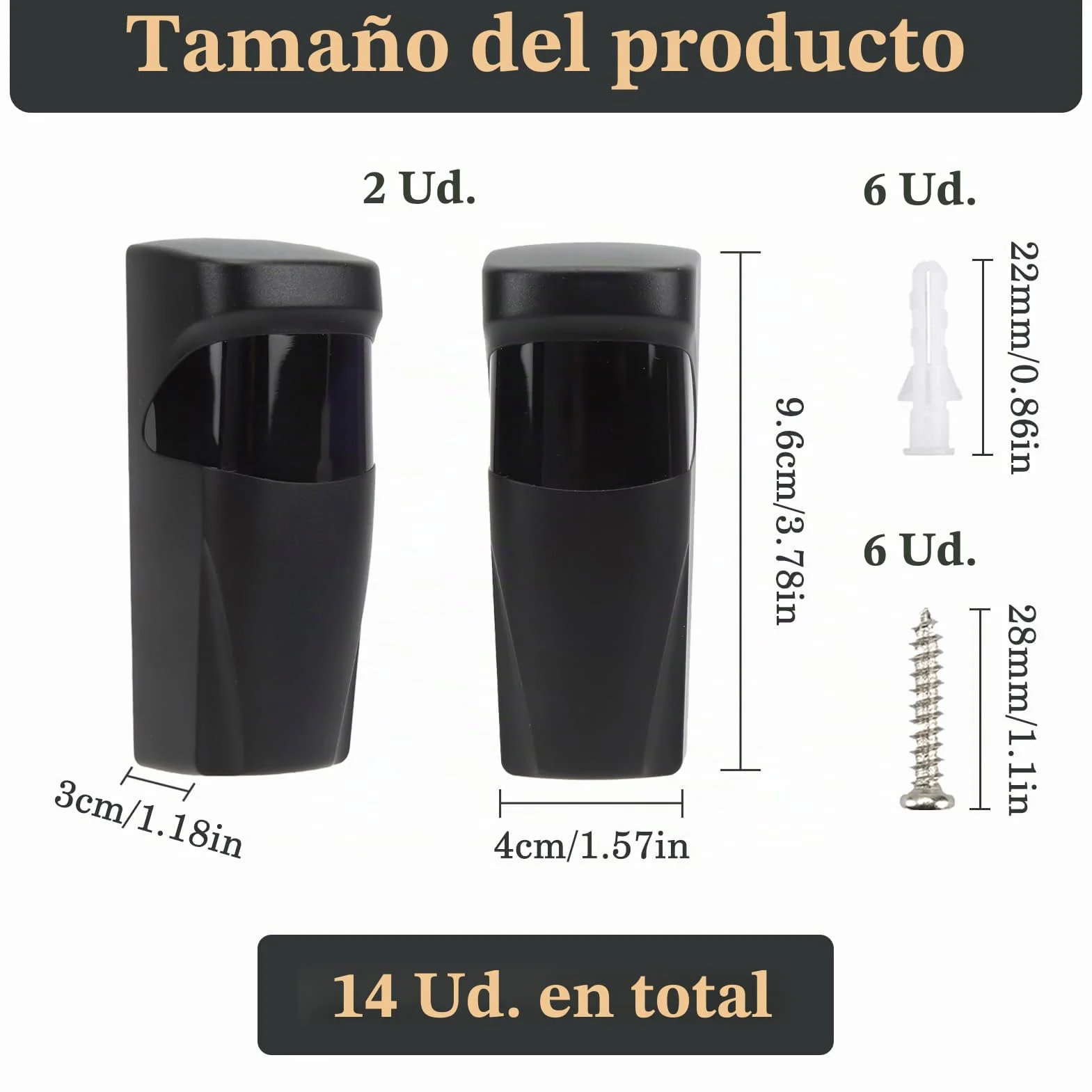 Fotocelula Puerta Garaje, Fotocelula Puerta Garaje, Fotocélulas de Seguridad para Sensor Automático de Puerta, Compatible con Sistemas de Portones y Garajes, 12V/24V AC DC, IP55