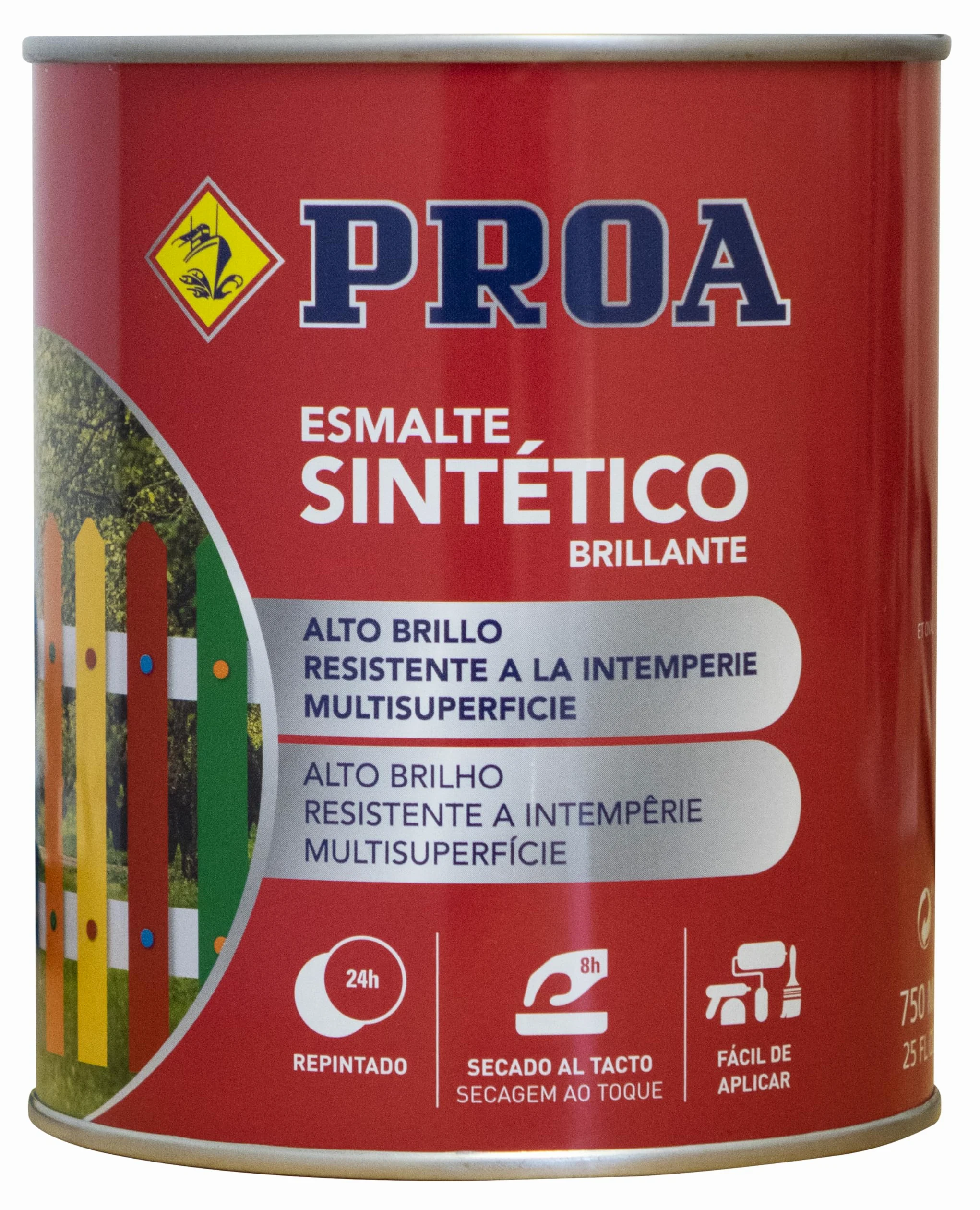 Esmalte sintético brillante Proa. RAL 3000. 750 ML