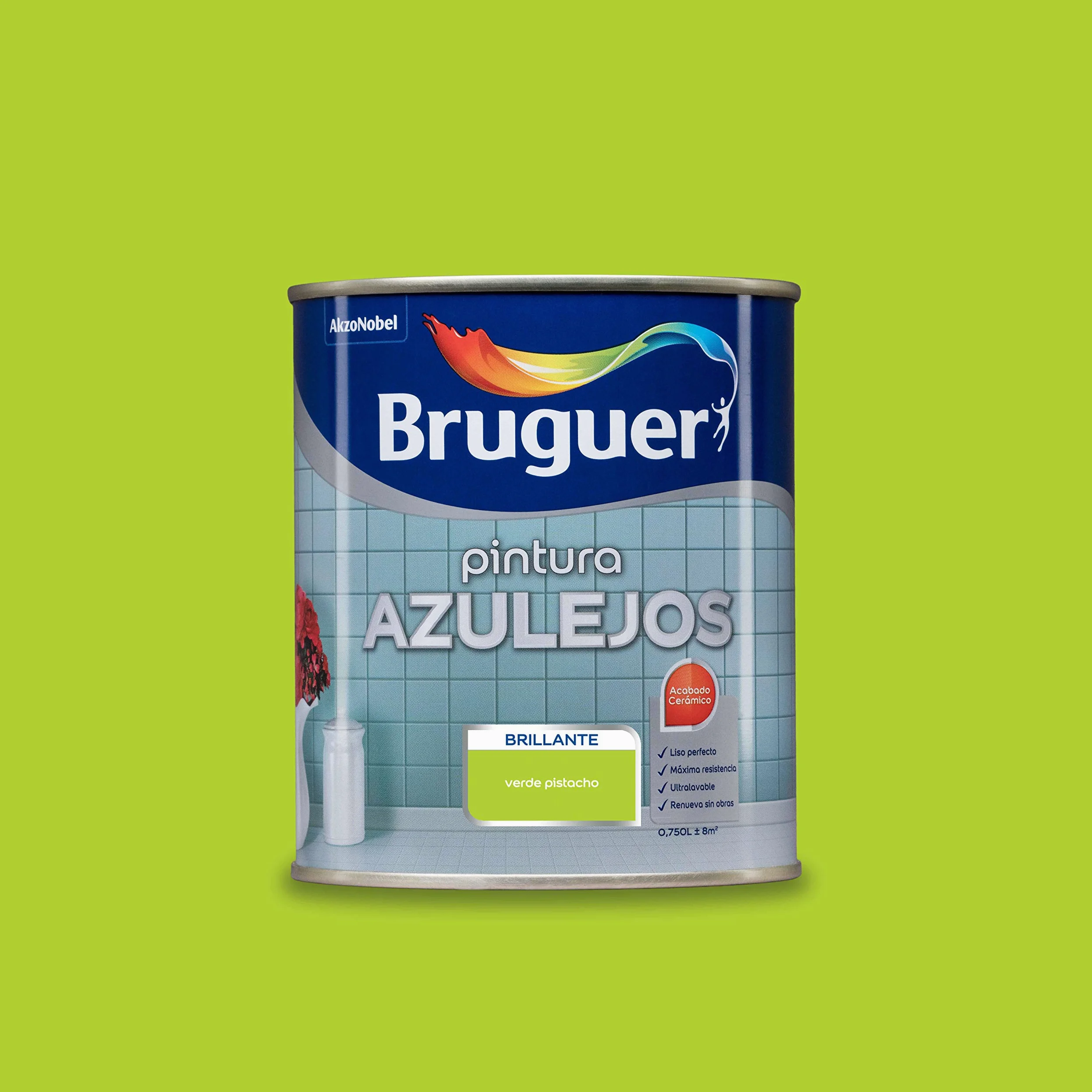 Bruguer Esmalte para Azulejos Brillante Verde Pistacho 750 ml