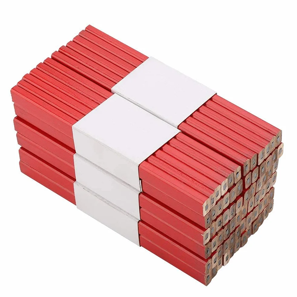 Greensen Lápiz de Carpintero Profesional, 175 mm, Juego de 72 Lápices Medianos para Marcar Materiales de Construcción de Madera