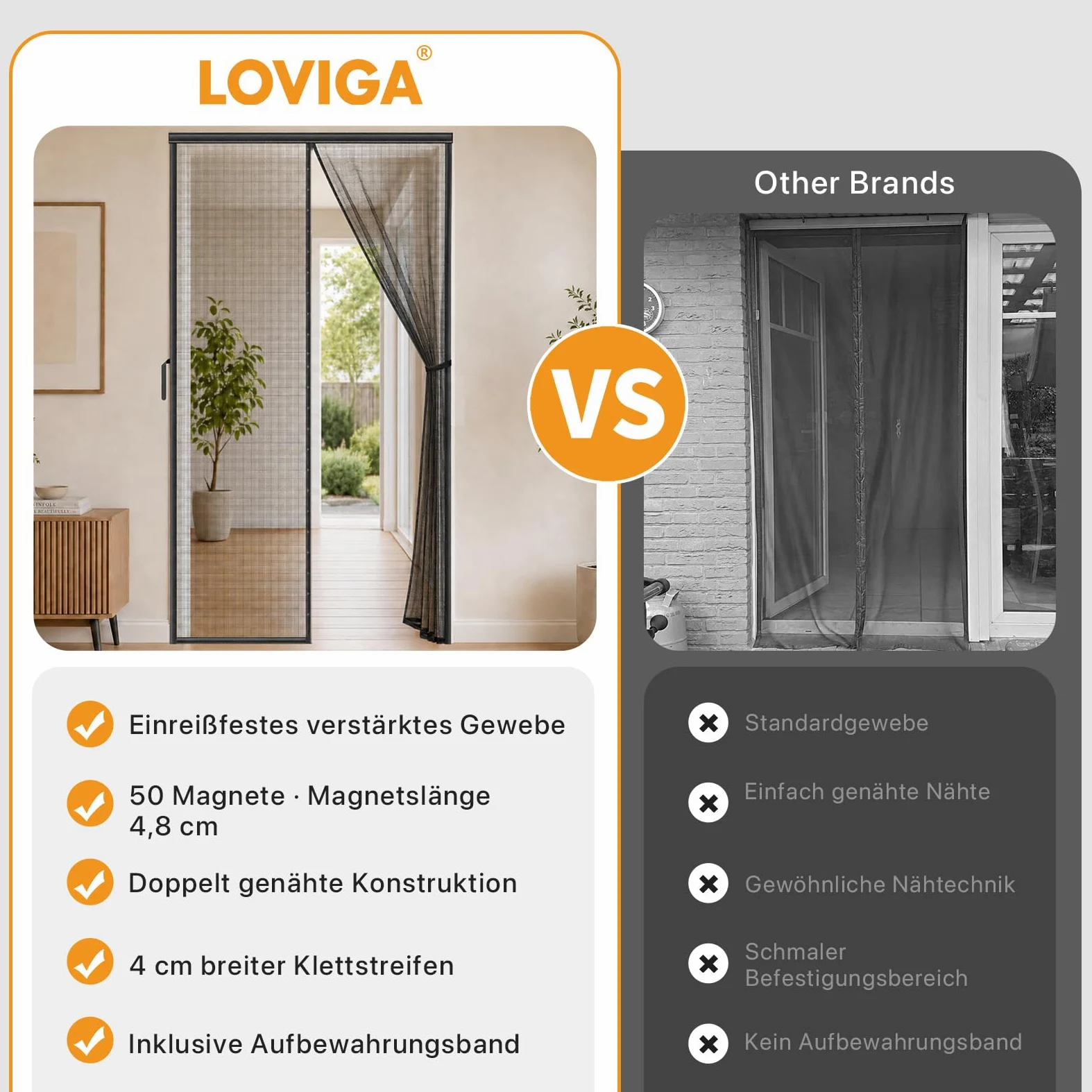 LOVIGA 100x220 cm mosquitera puerta magnetica, mosquitera puerta con 50 imanes, mosquiteras para puertas de fibra de vidrio, cortina mosquitera puerta exterior, mosquitera magnetica