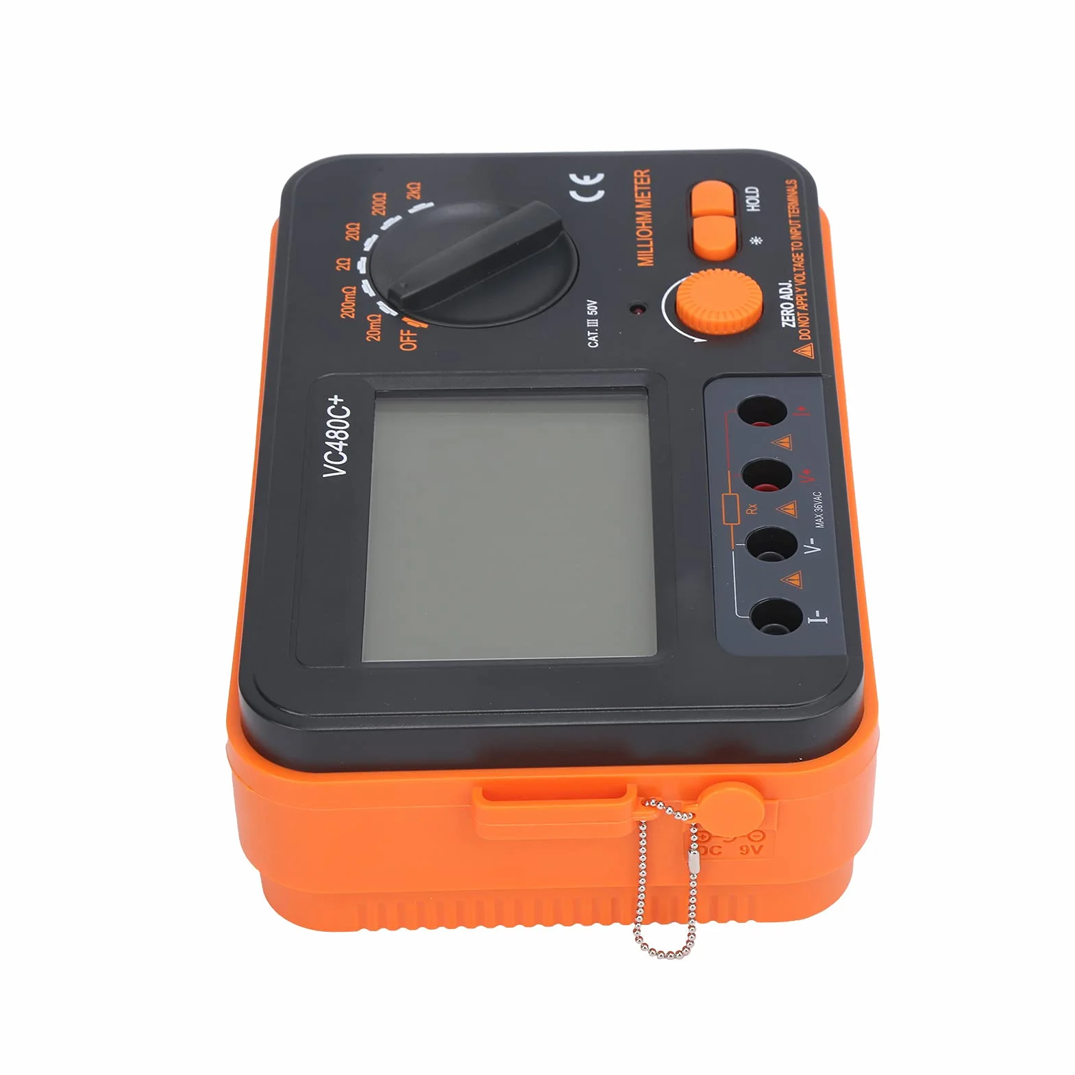 VC480C Digital Milliohm Meter 4-Wire Low Resistance Tester LCD Display 0.01MΩ-2kΩ
