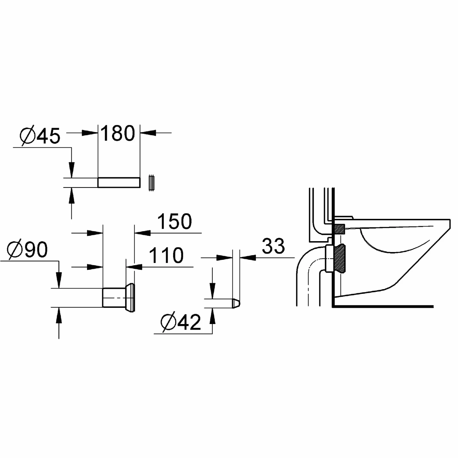 Grohe DAL-Accesorios De Descarga Ref. 37311K00