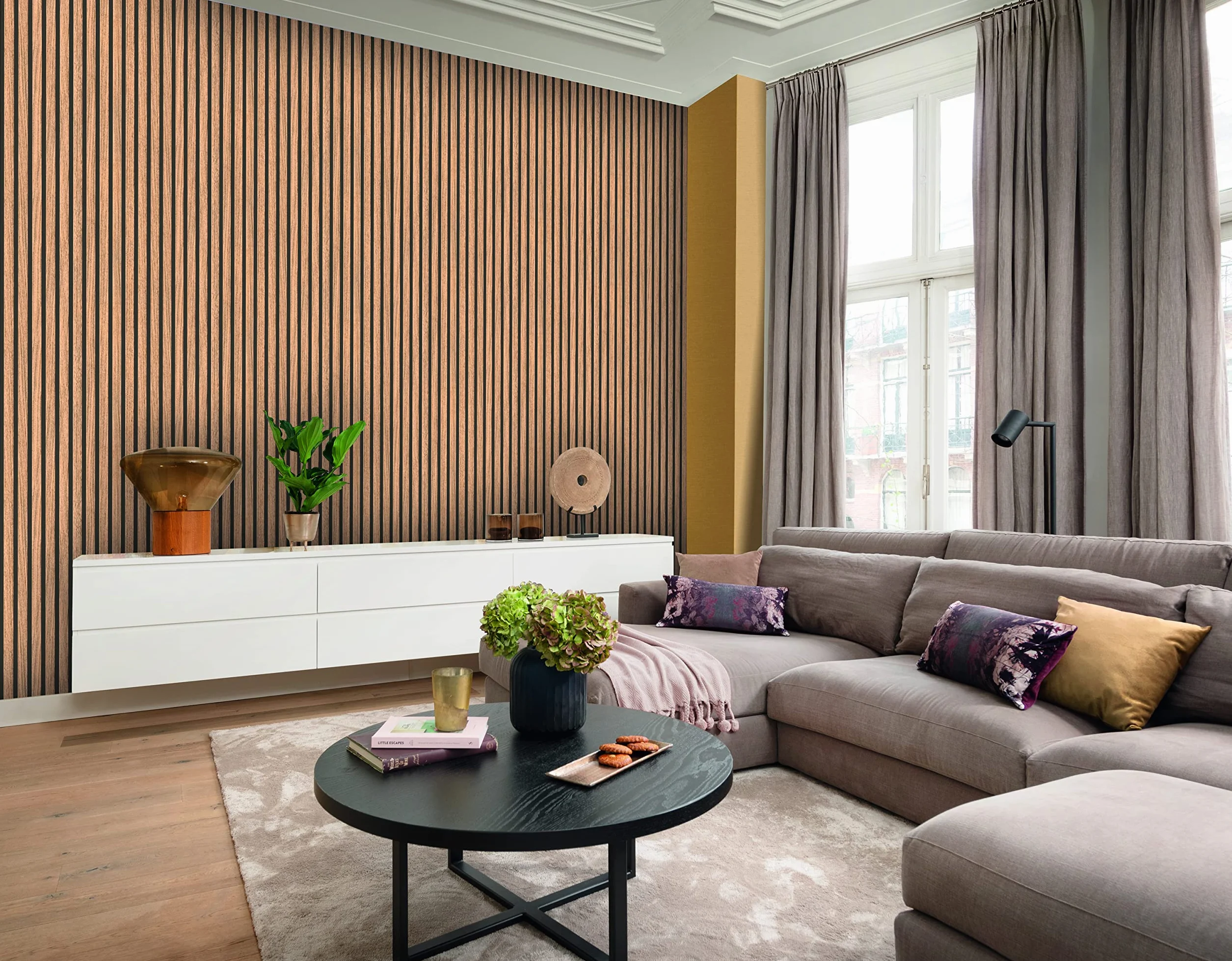 Rasch Papel pintado 278408 -con aspecto de madera, paneles de madera 3D en aspecto moderno Skandi (10,05 x 0,53 m)