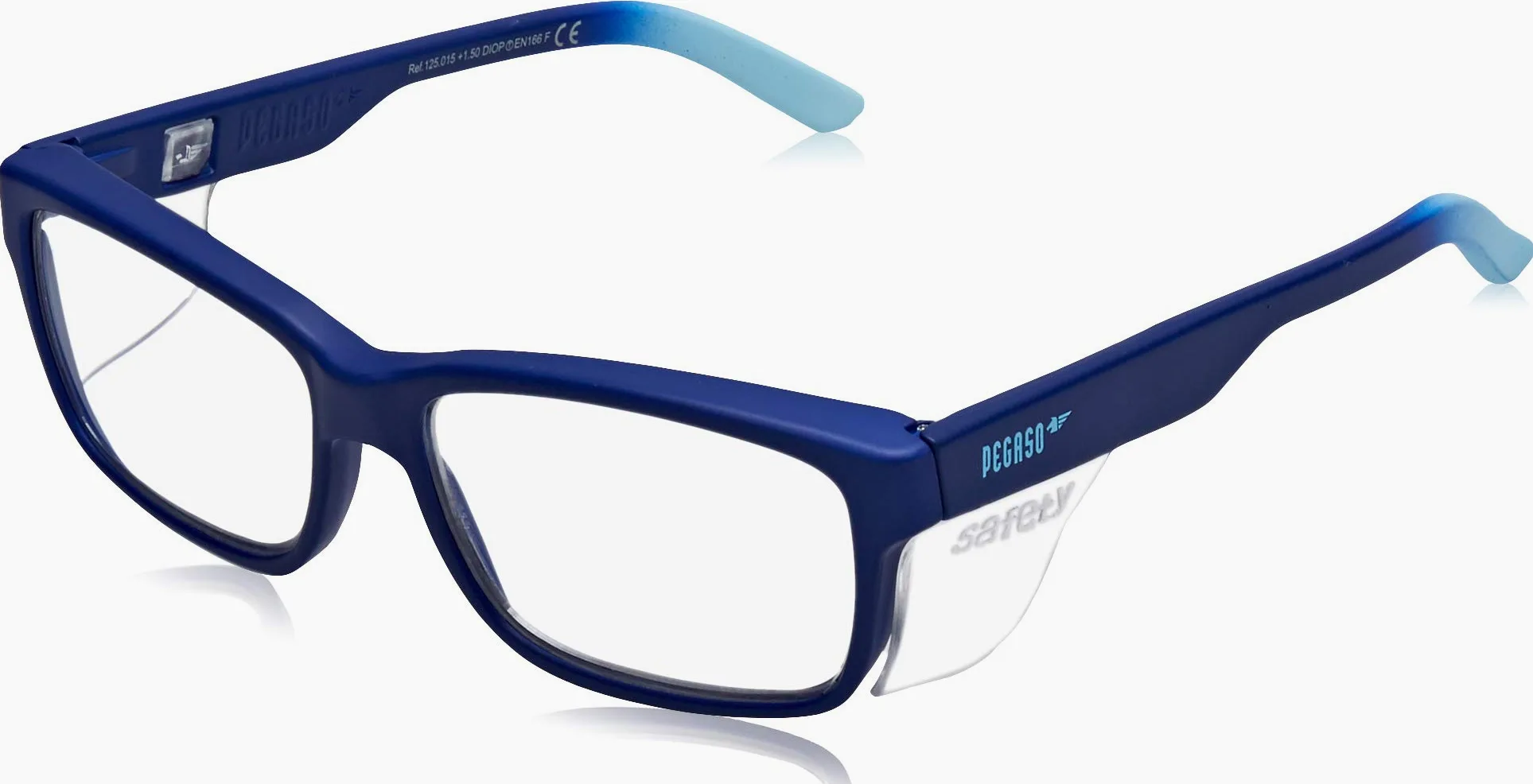 Pegaso 125.09.015 - Gafas contra impactó con lentes pre graduadas, Multicolor (Negro/Azul), +1.5, L